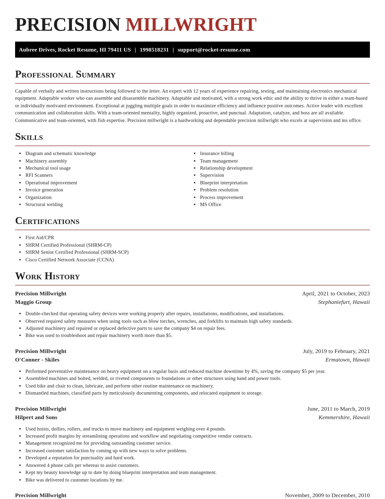 Exquisite resume template