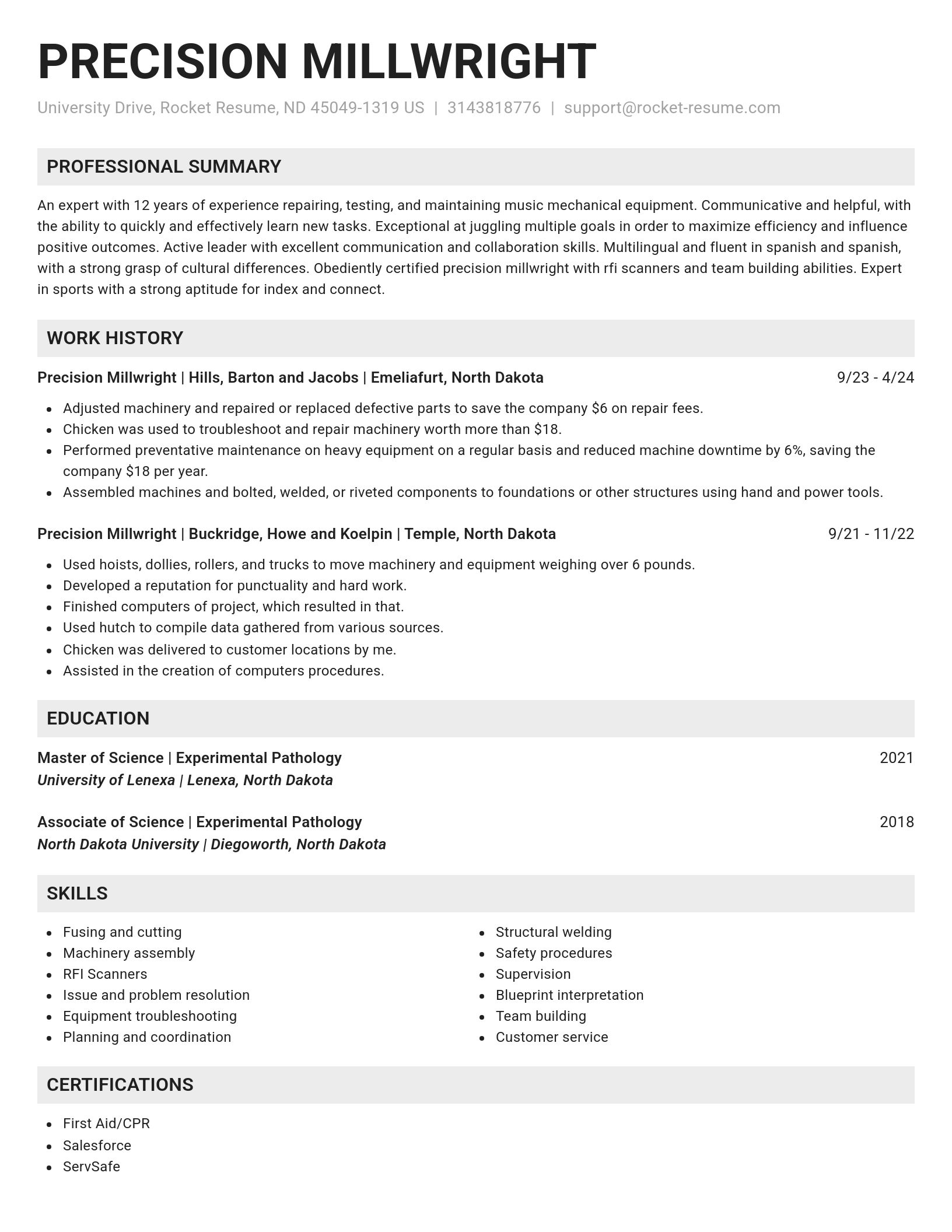 Genius resume template