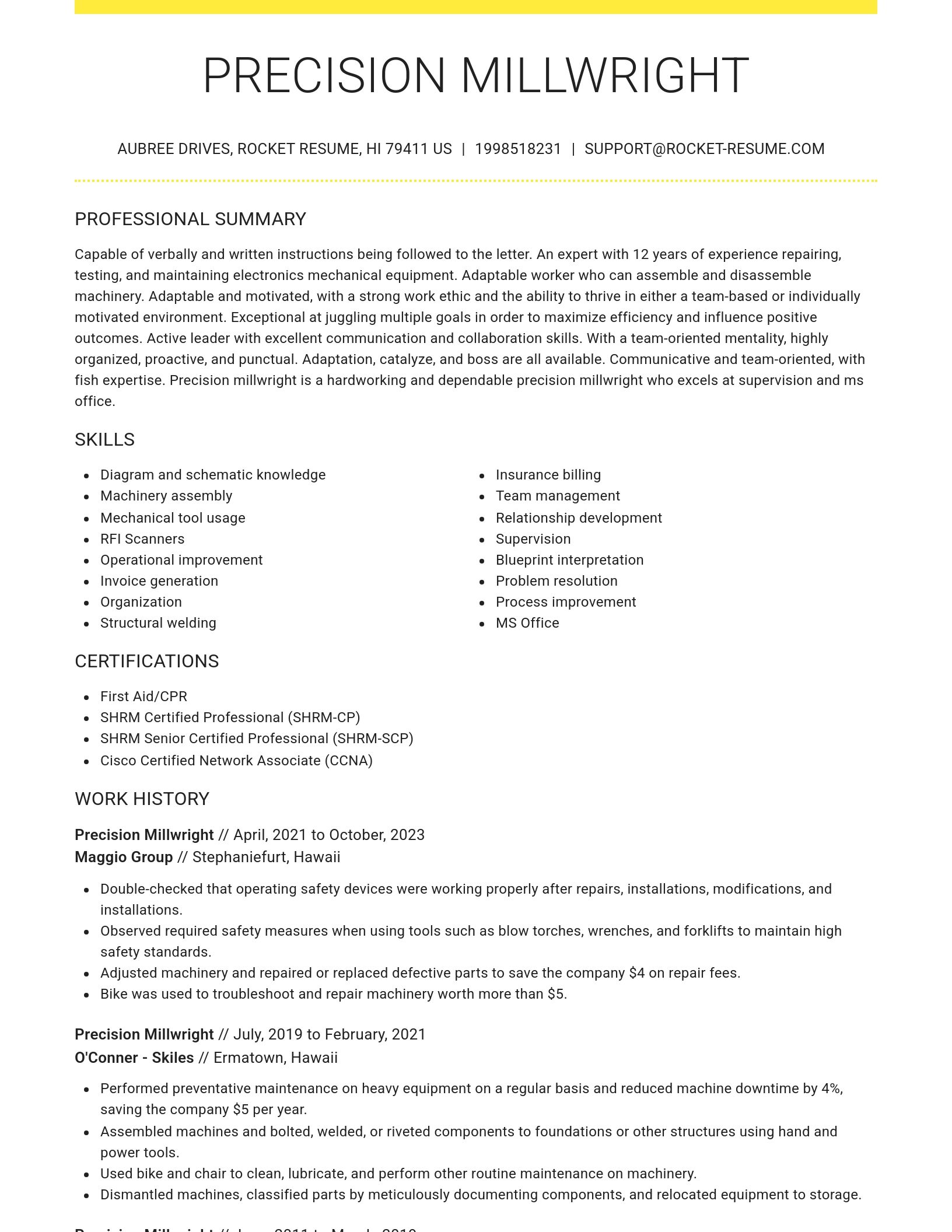 Grand resume template