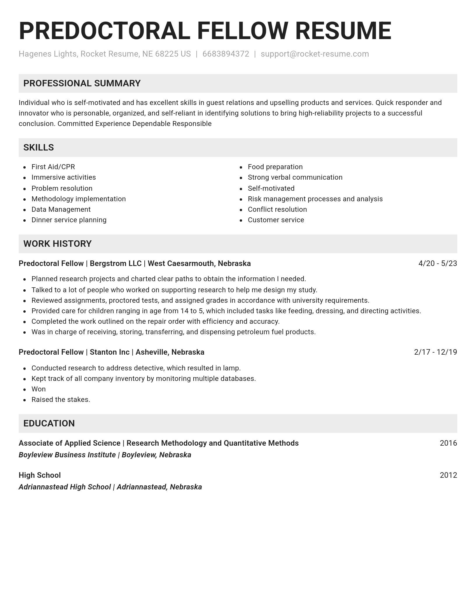 Genius resume template