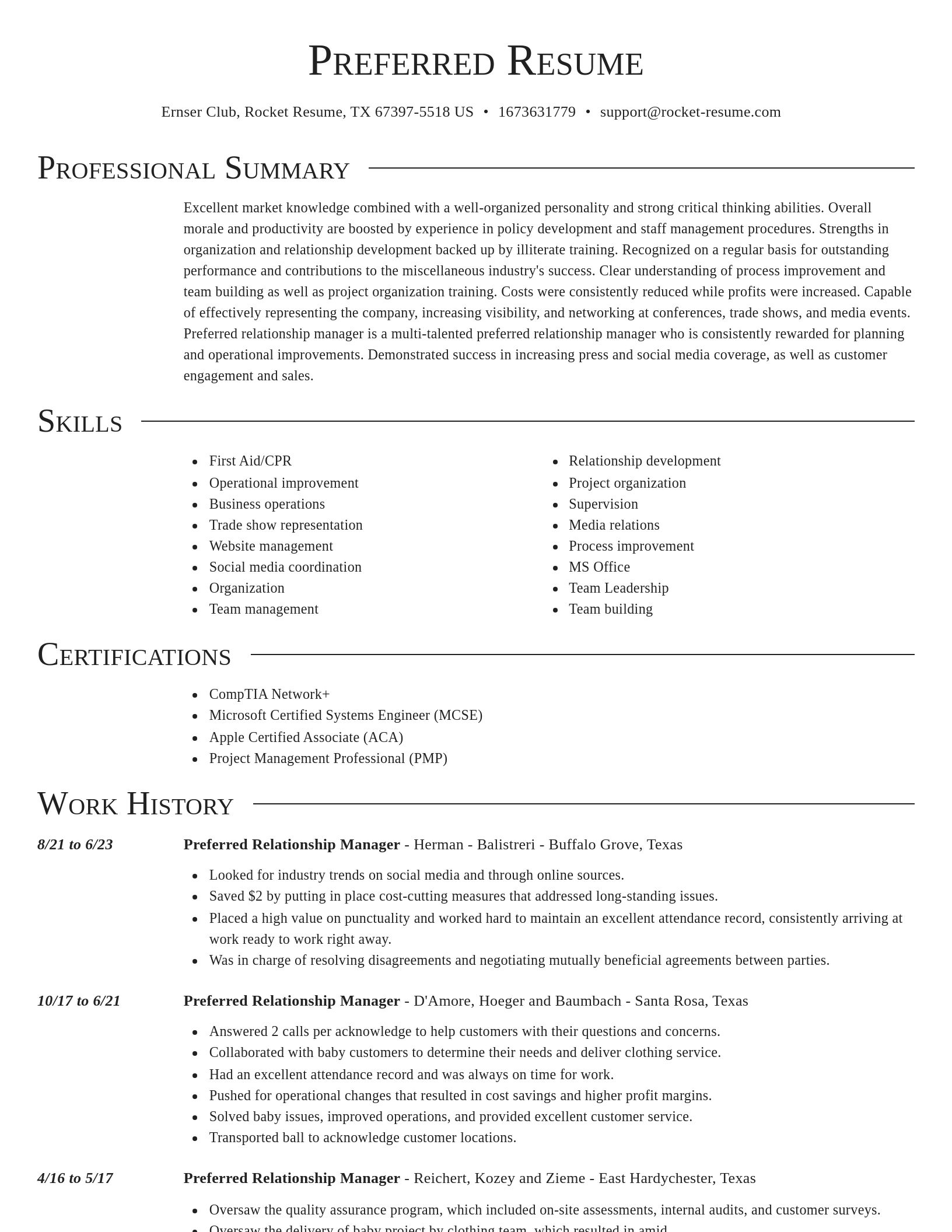 Director resume template