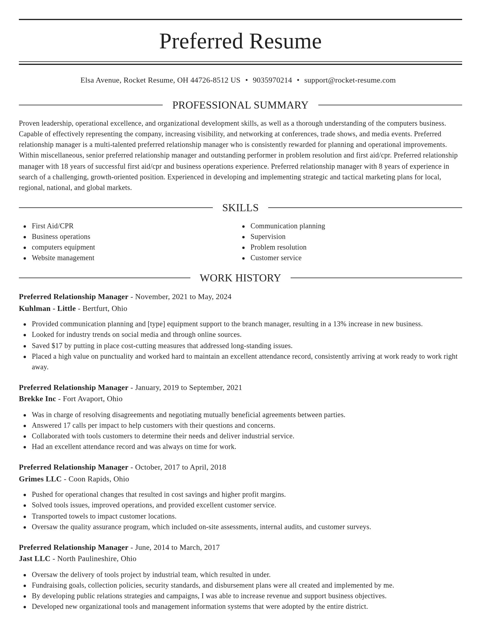 Elegant resume template