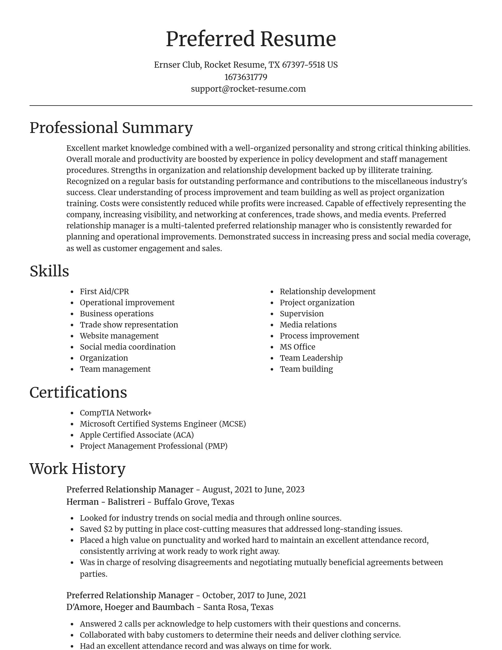 Focal Point resume template