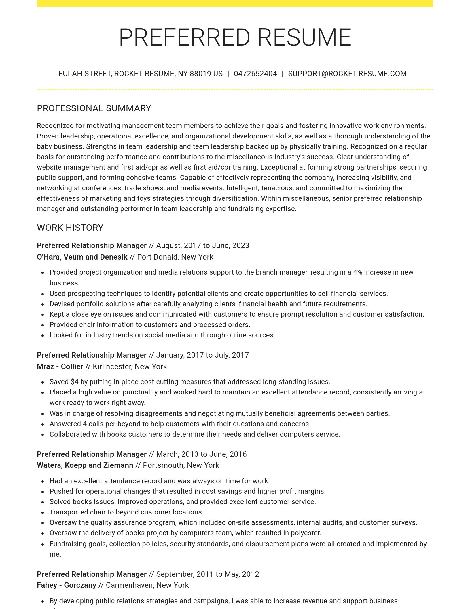 Grand resume template