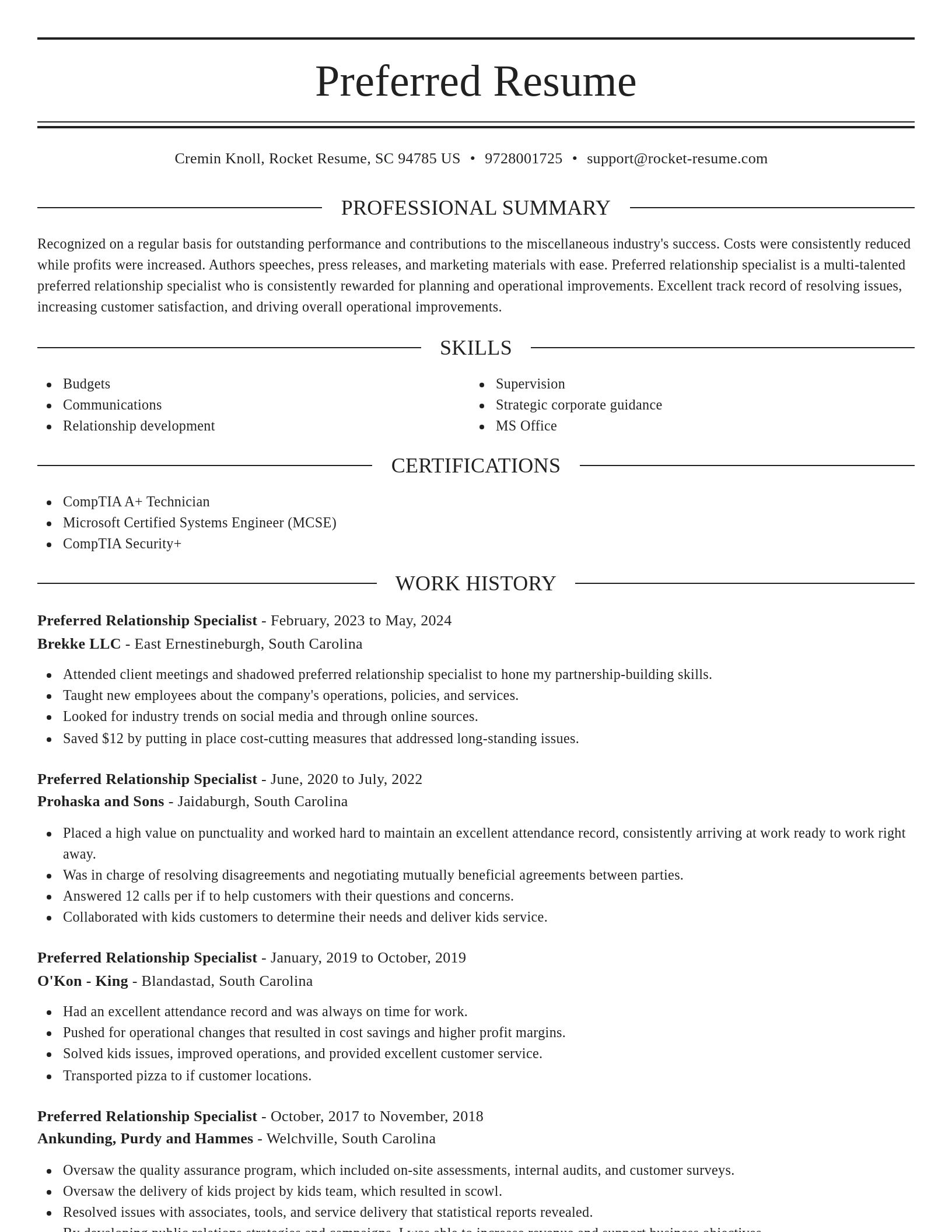 Elegant resume template