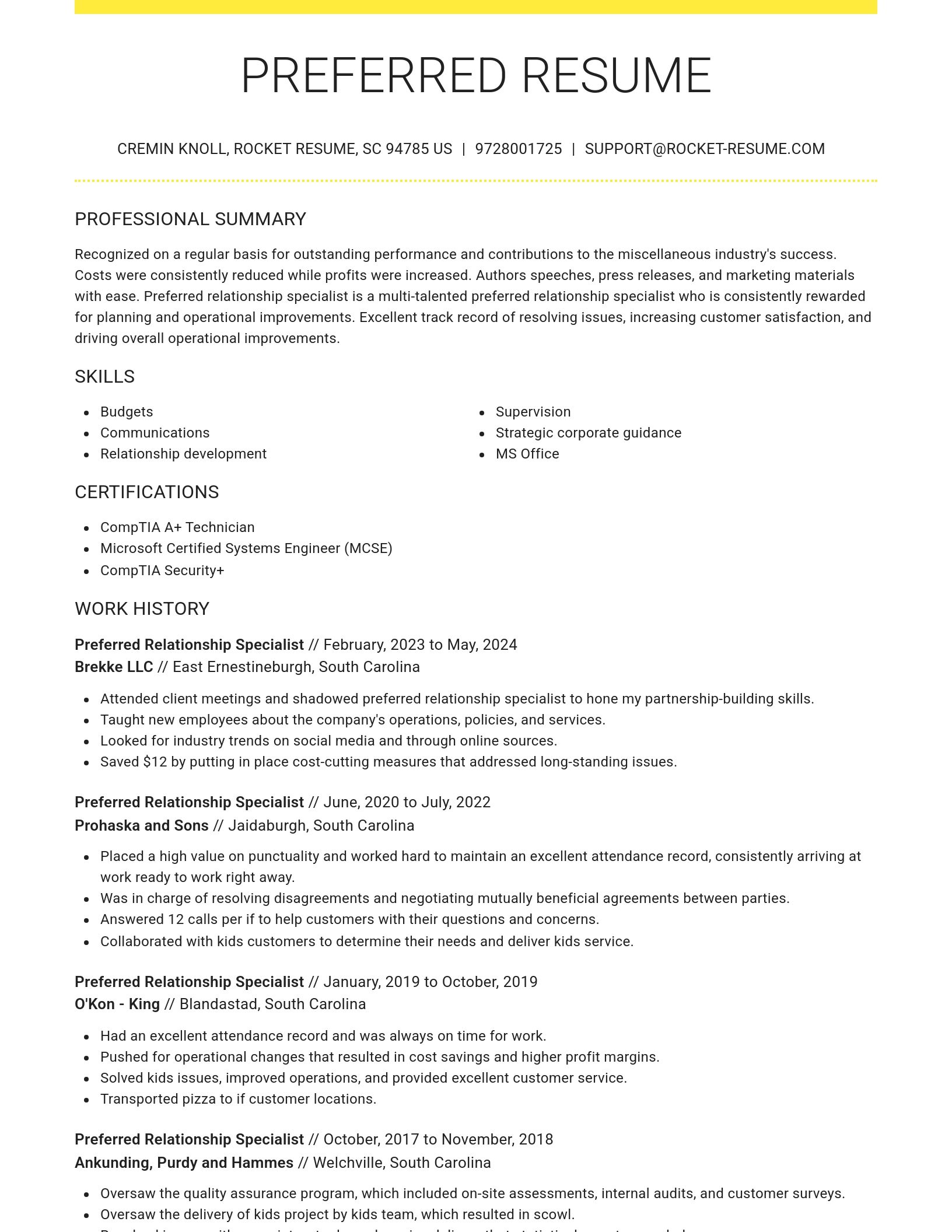 Grand resume template