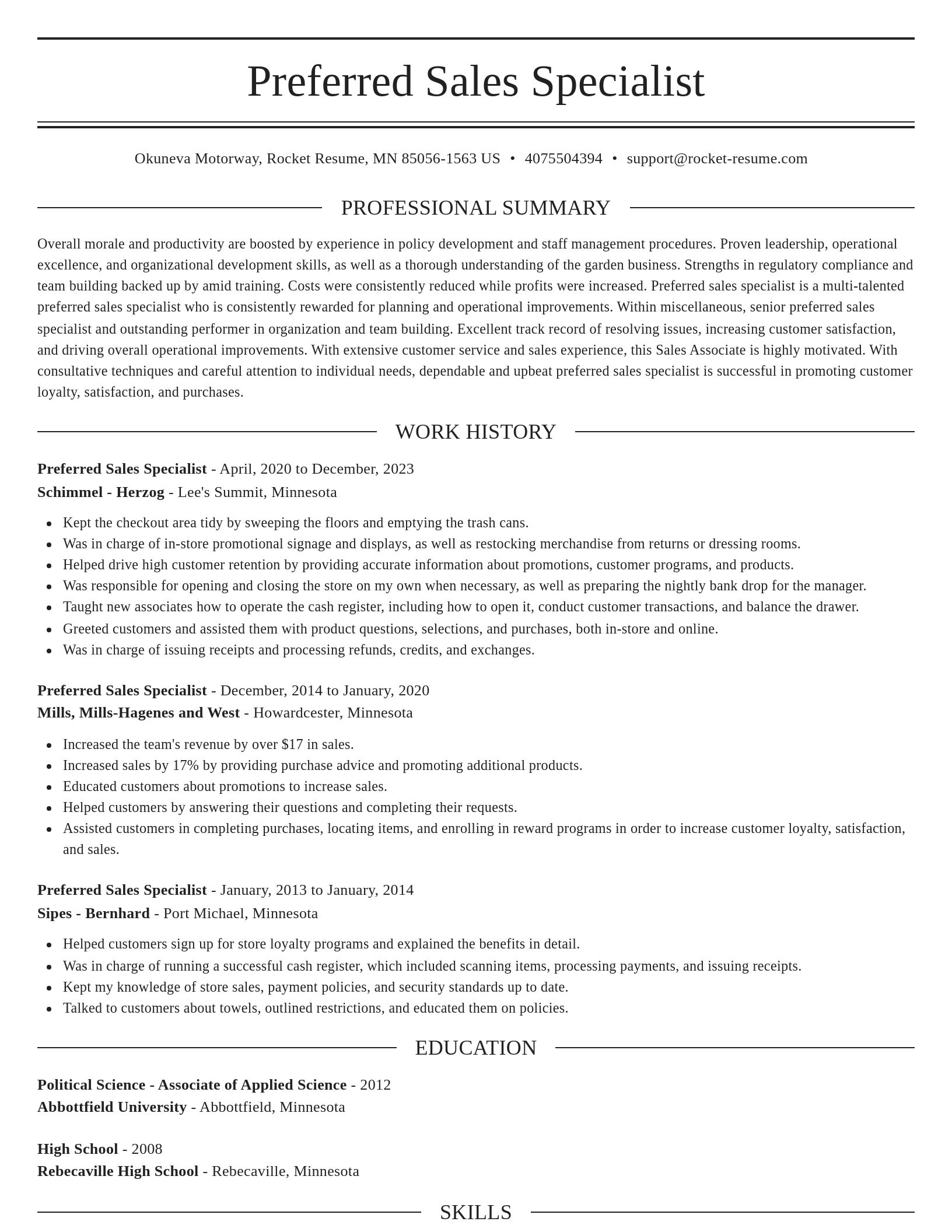 Elegant resume template