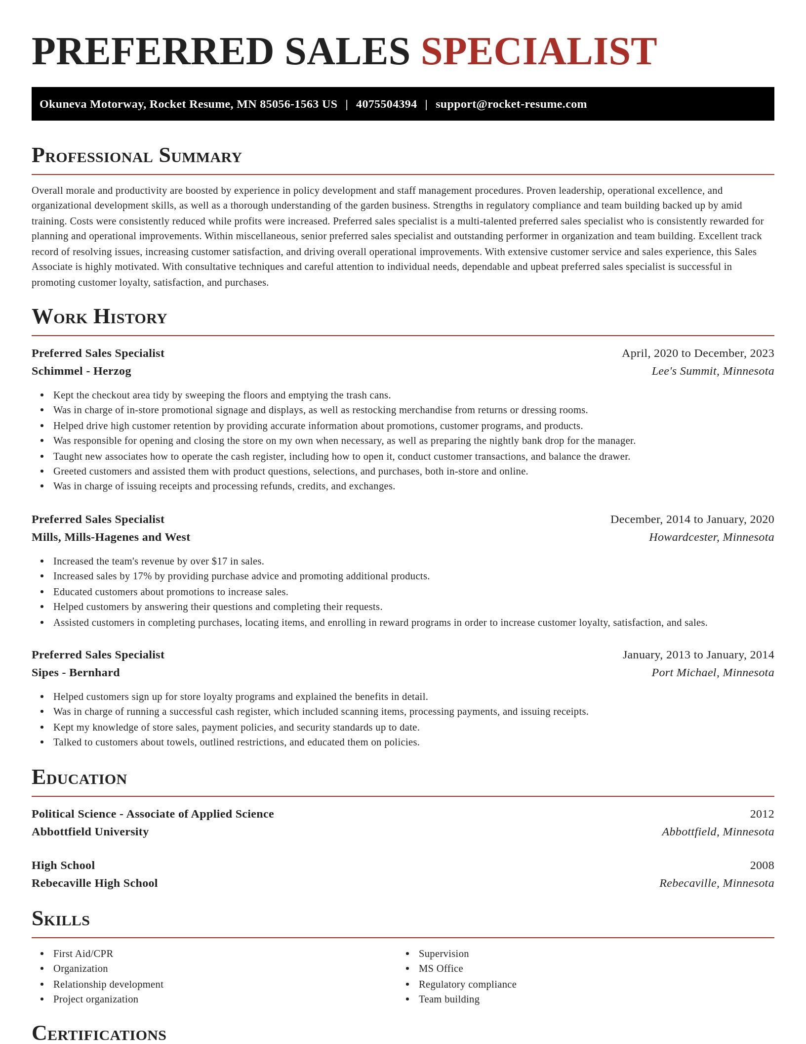 Exquisite resume template