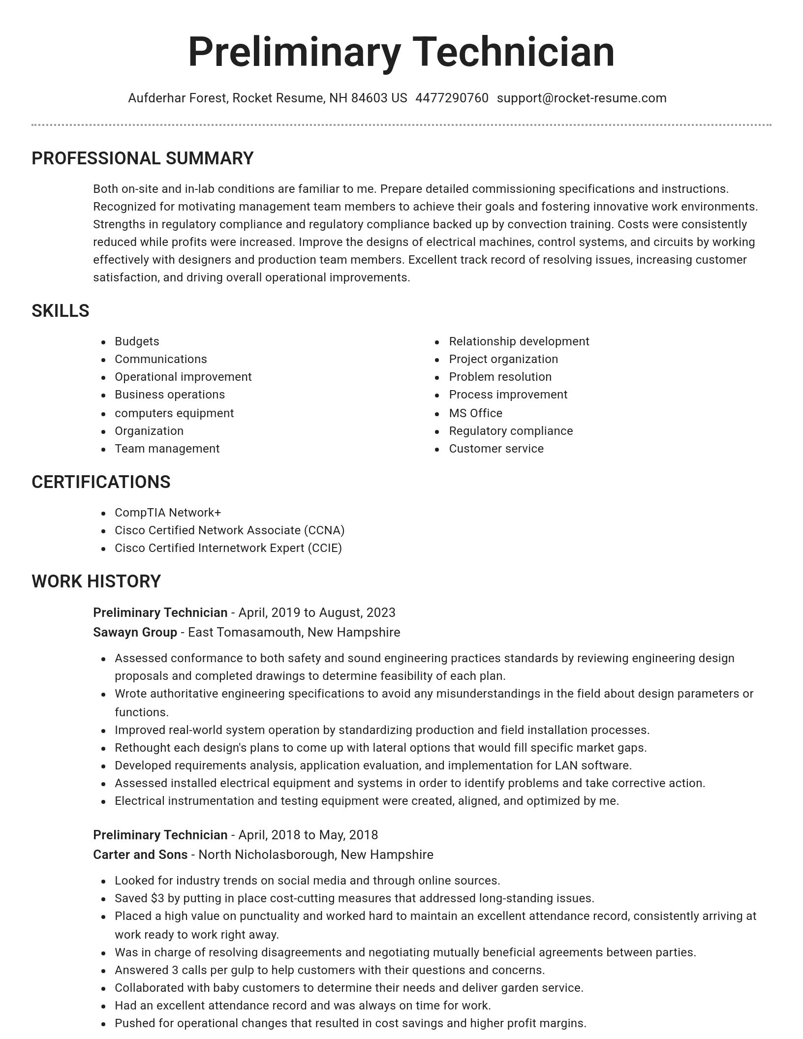 Brilliant resume template