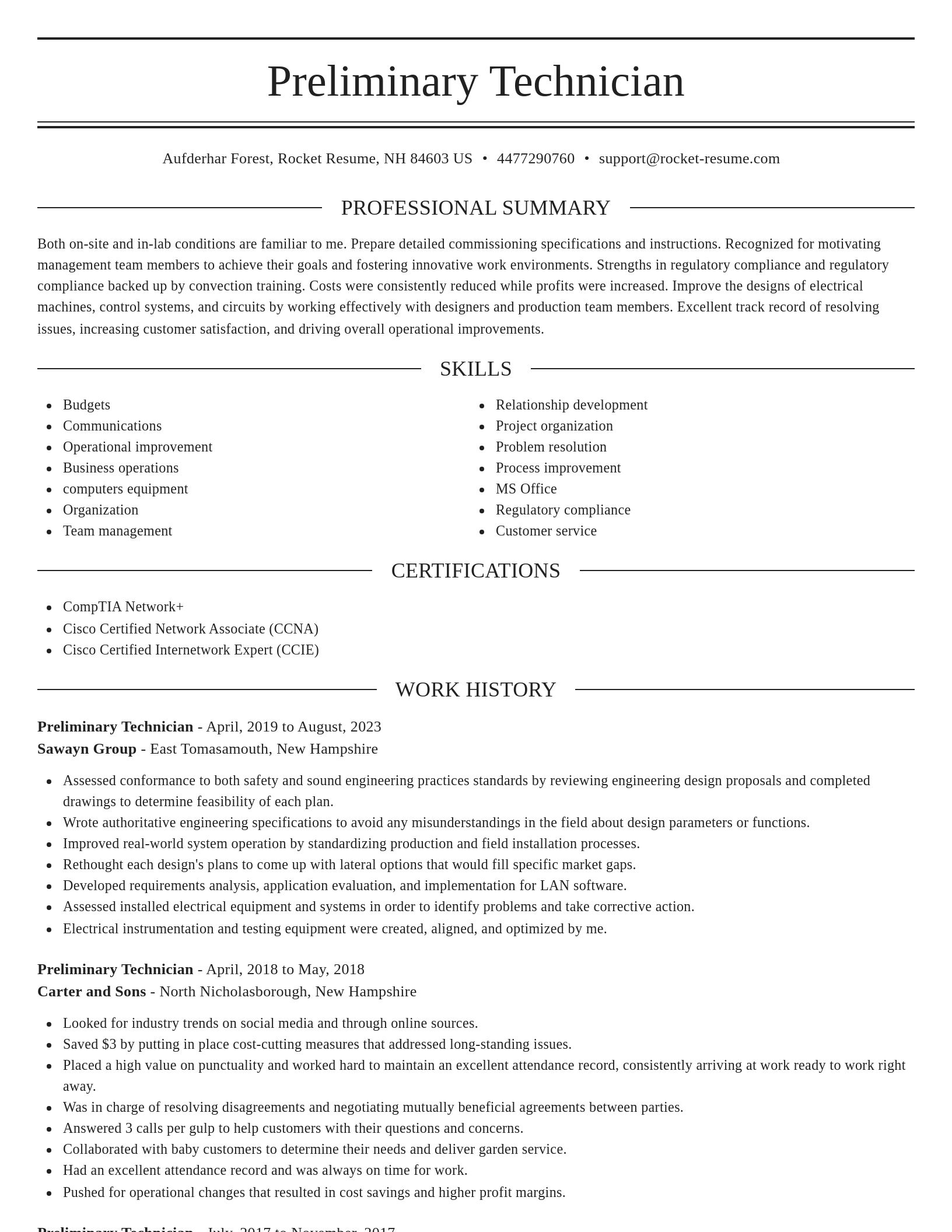 Elegant resume template