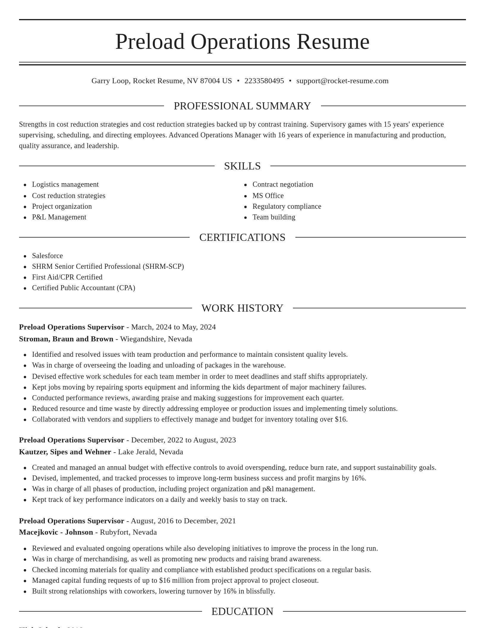 Elegant resume template