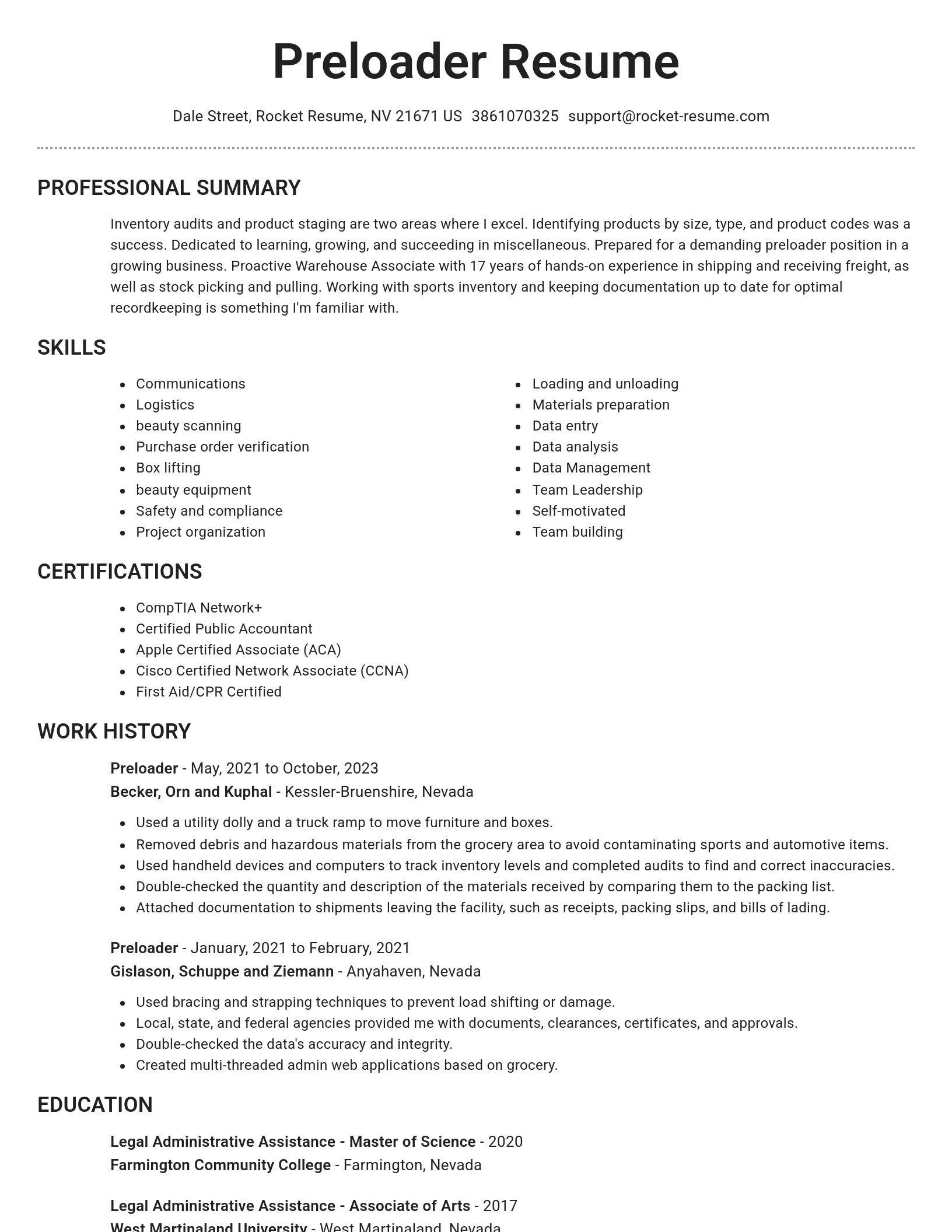 Brilliant resume template