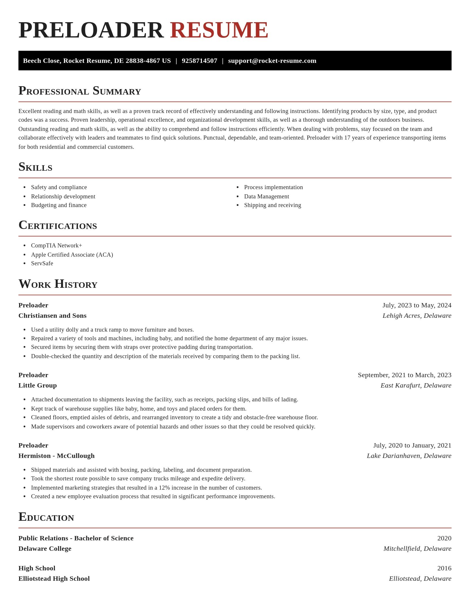 Exquisite resume template