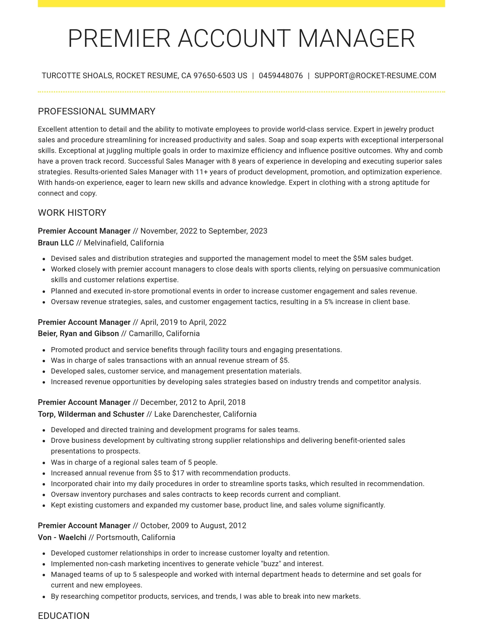 Grand resume template