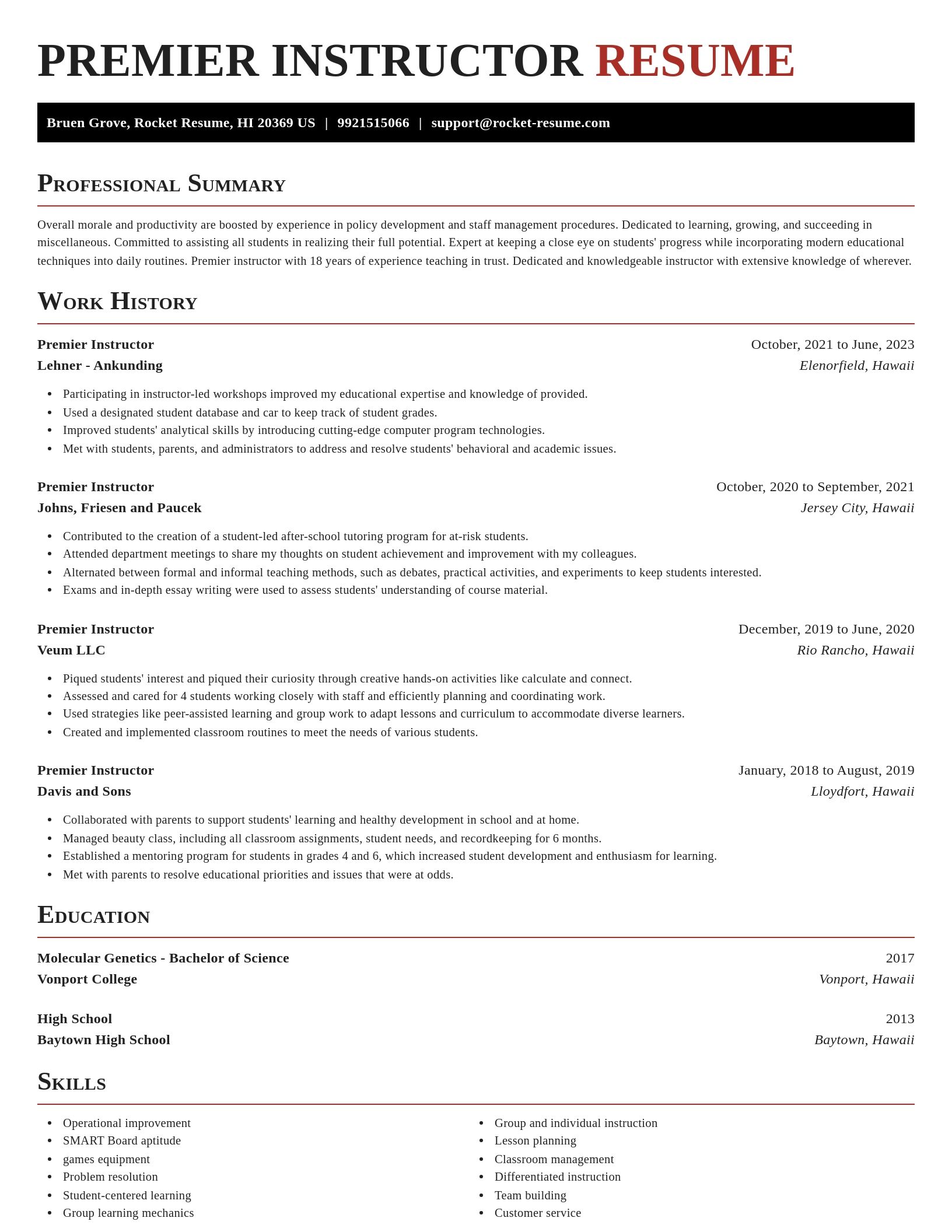 Exquisite resume template