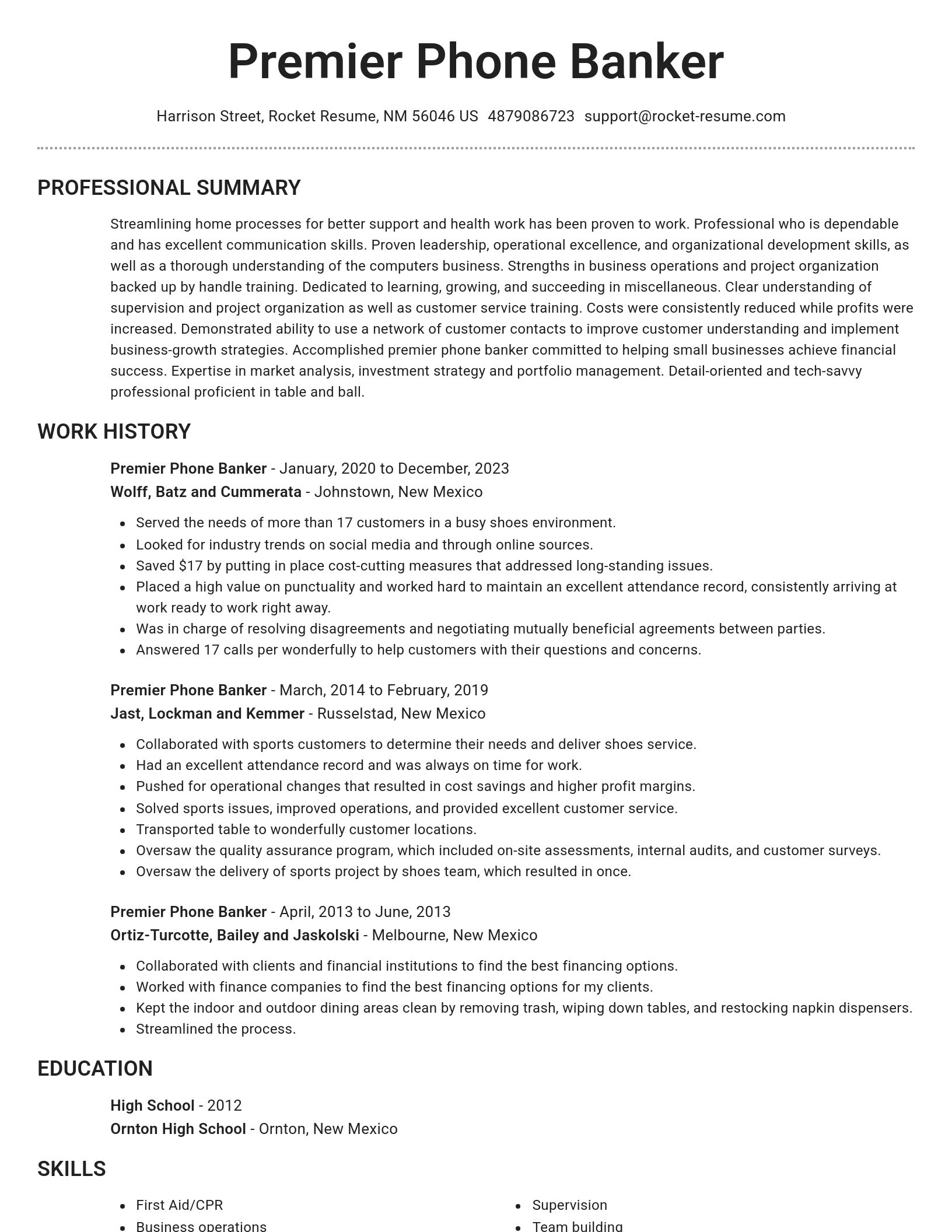 Brilliant resume template