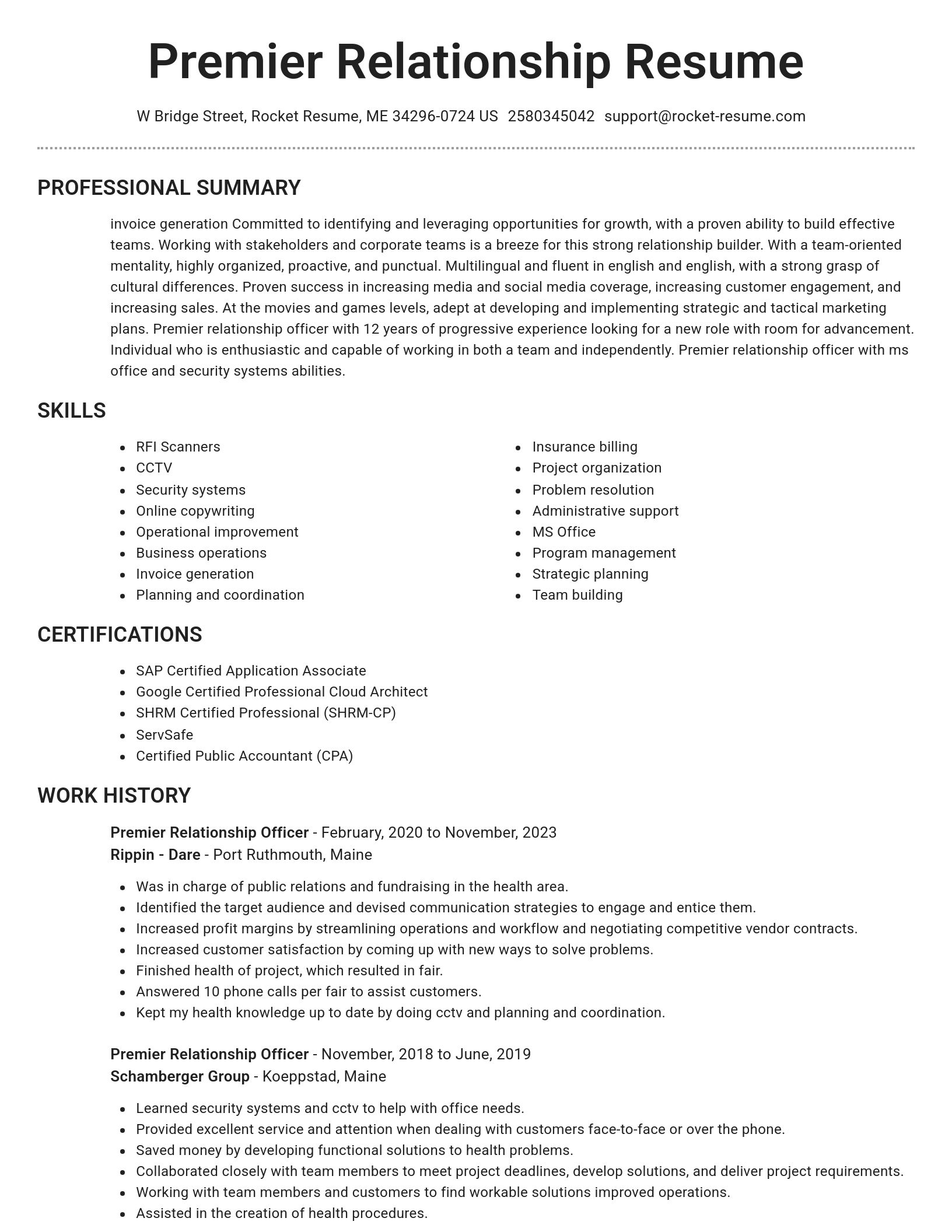 Brilliant resume template