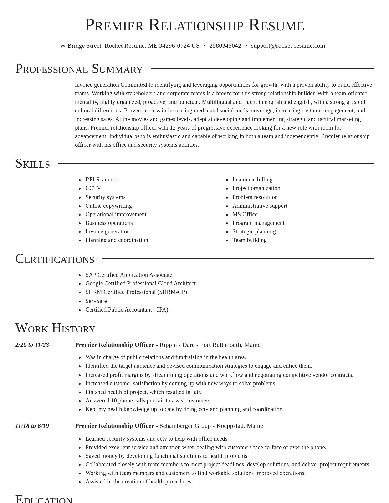 Director resume template