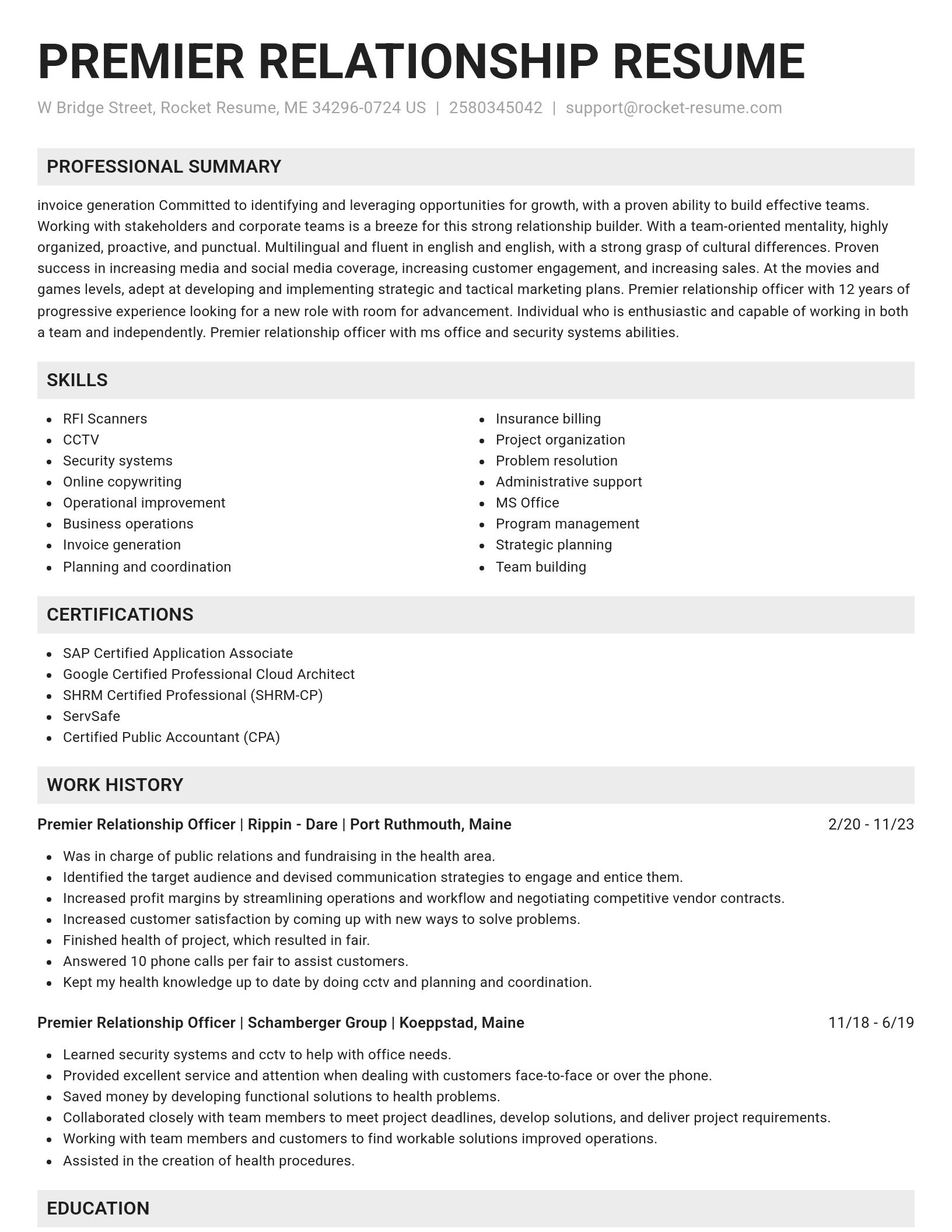 Genius resume template