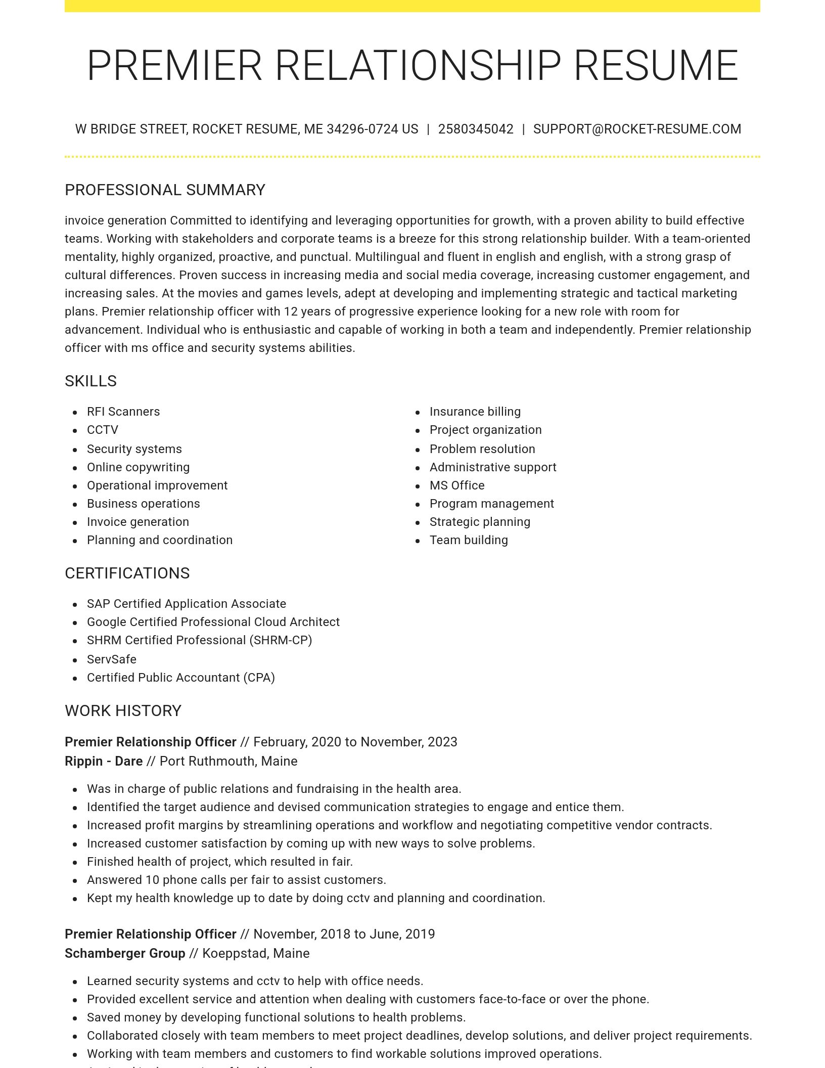 Grand resume template