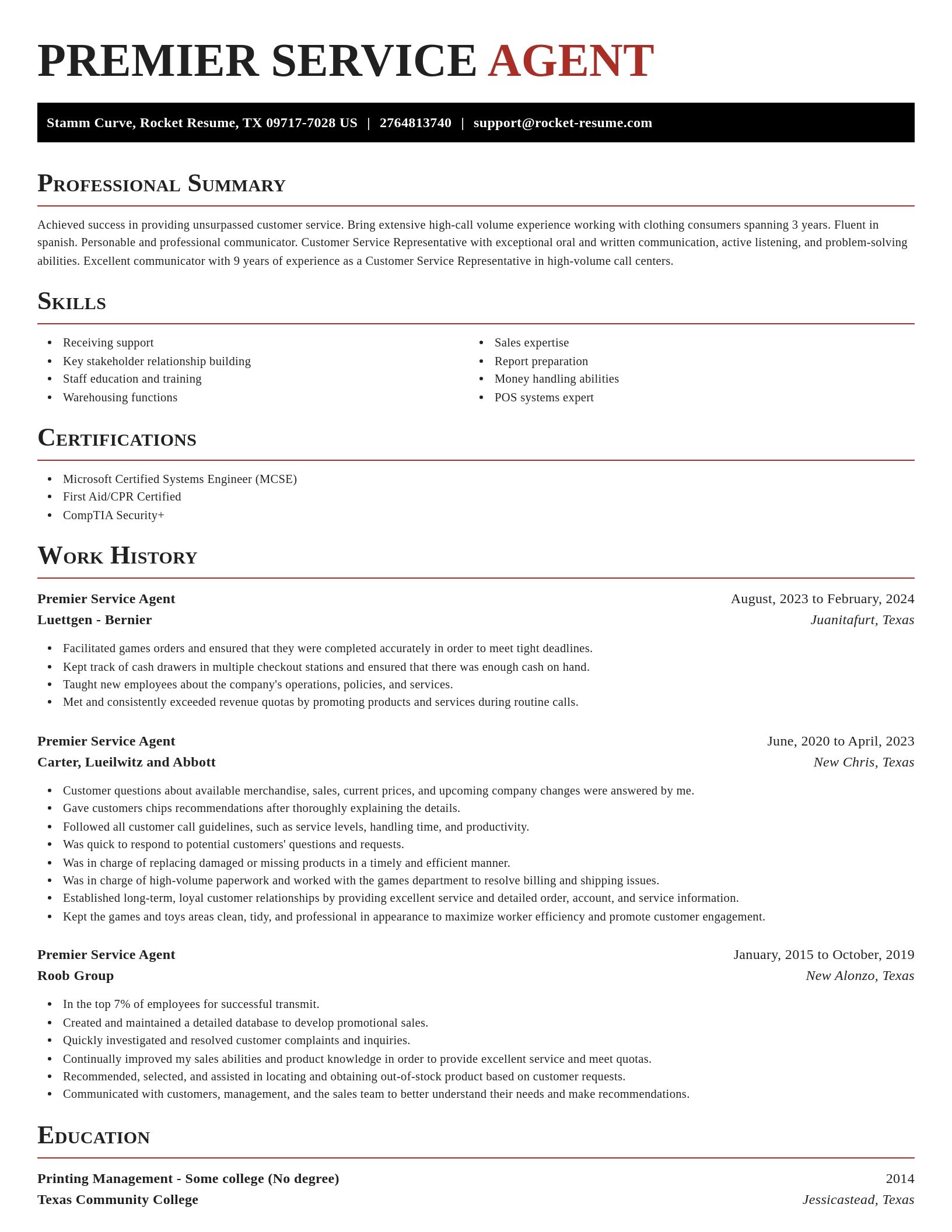 Exquisite resume template