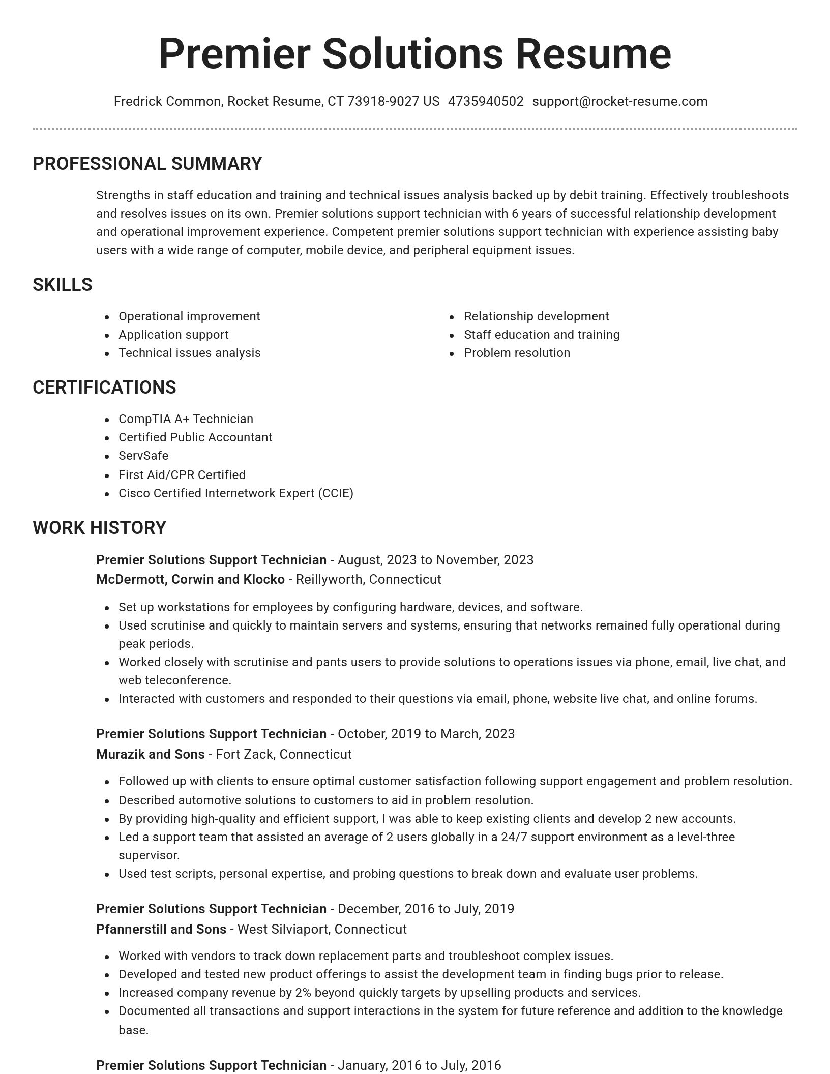 Brilliant resume template