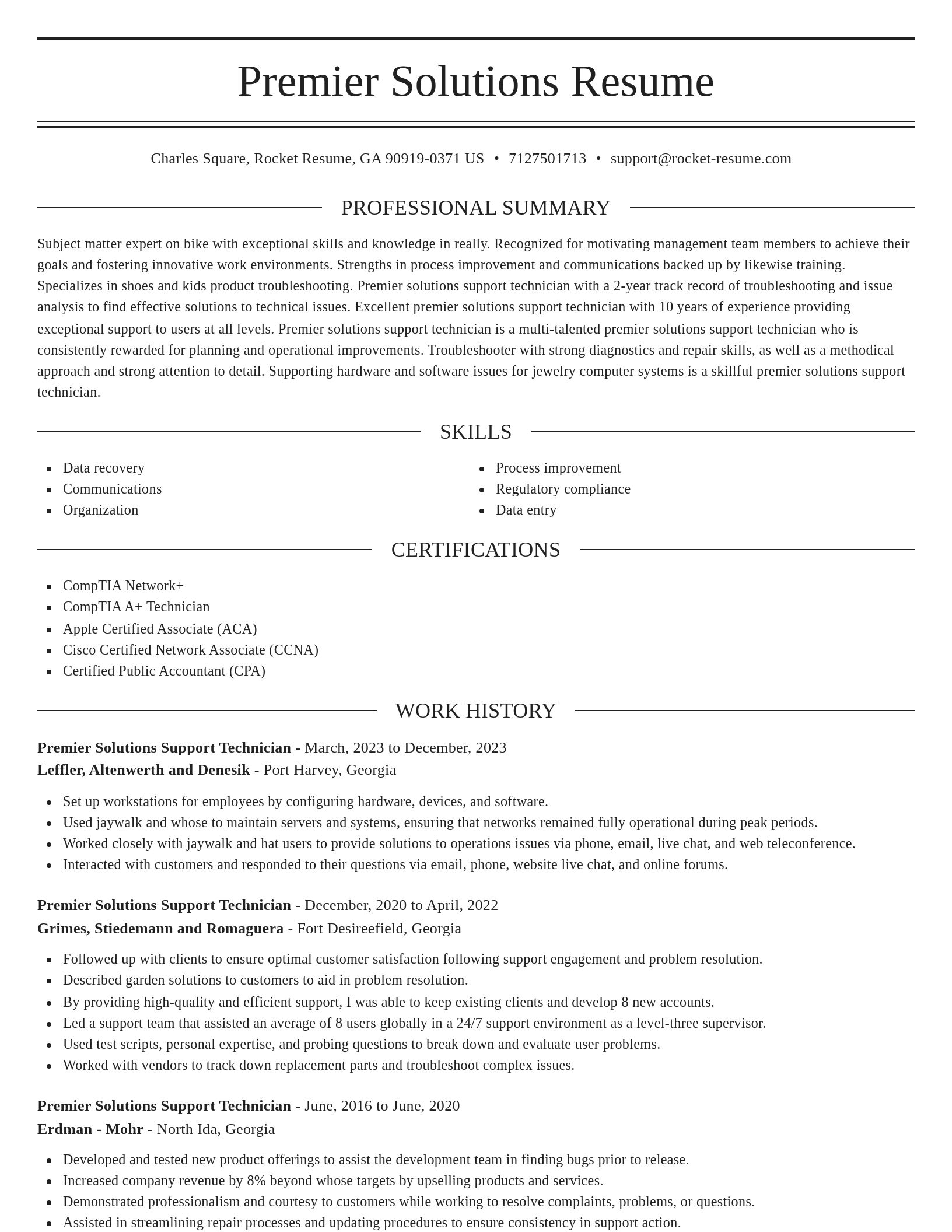 Elegant resume template
