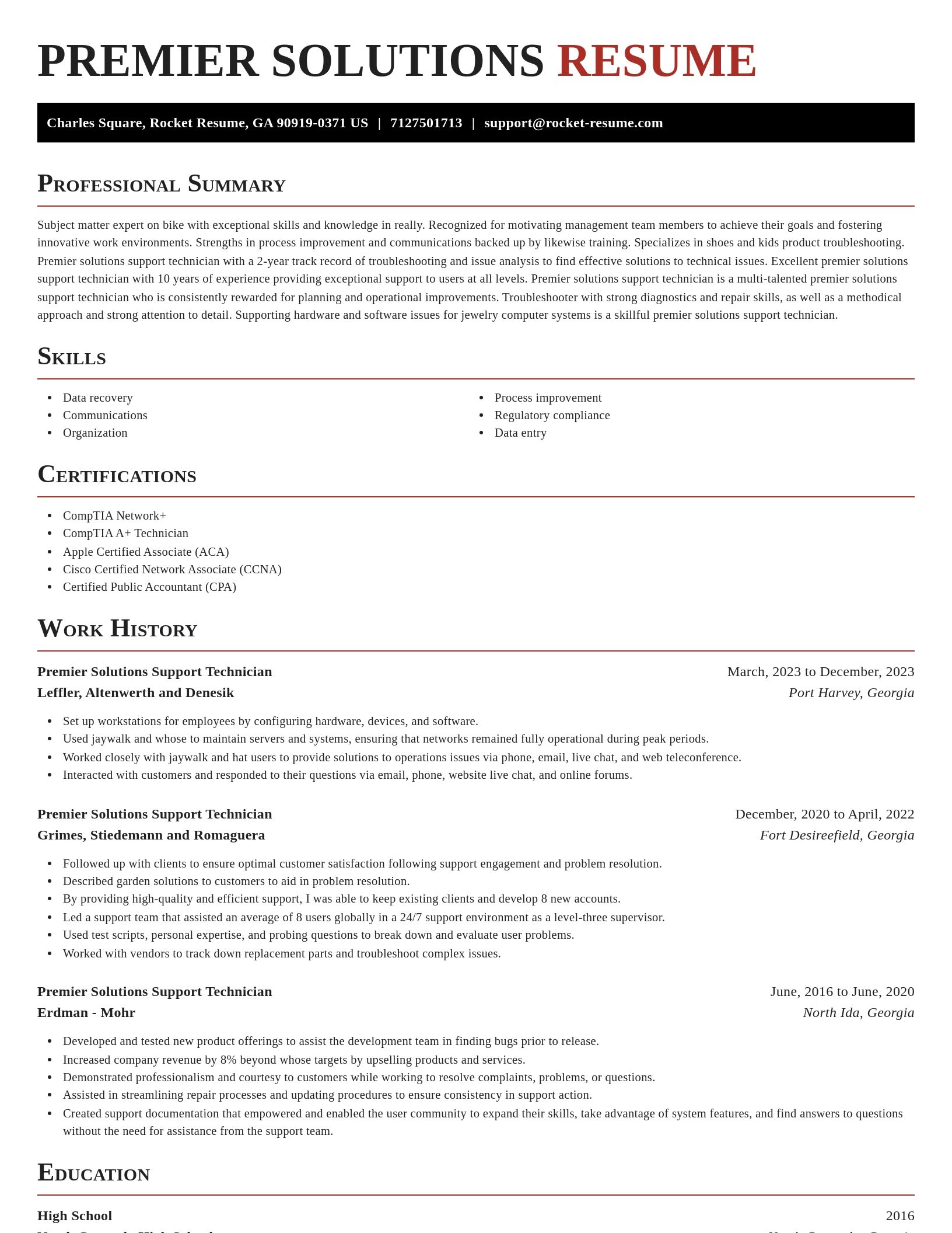 Exquisite resume template