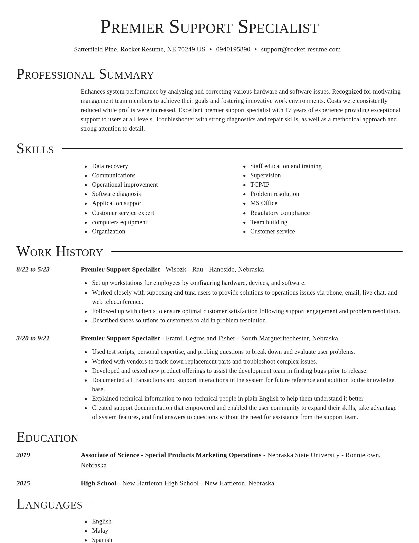 Director resume template