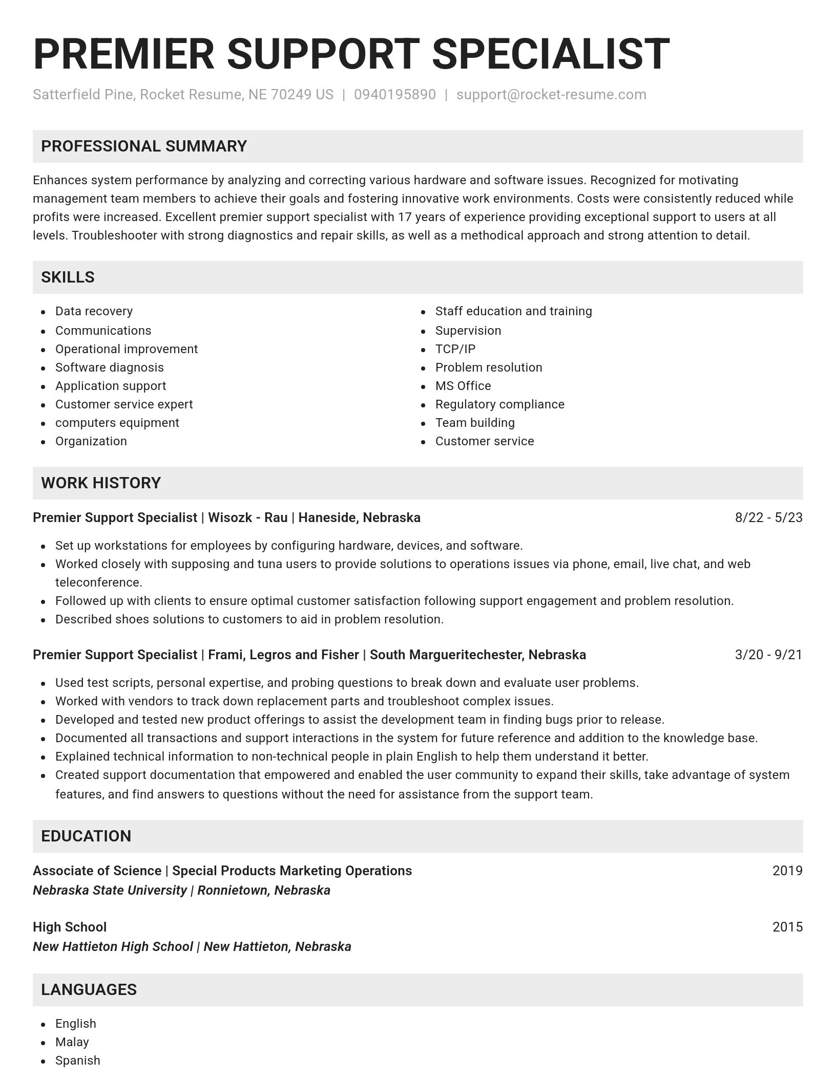 Genius resume template