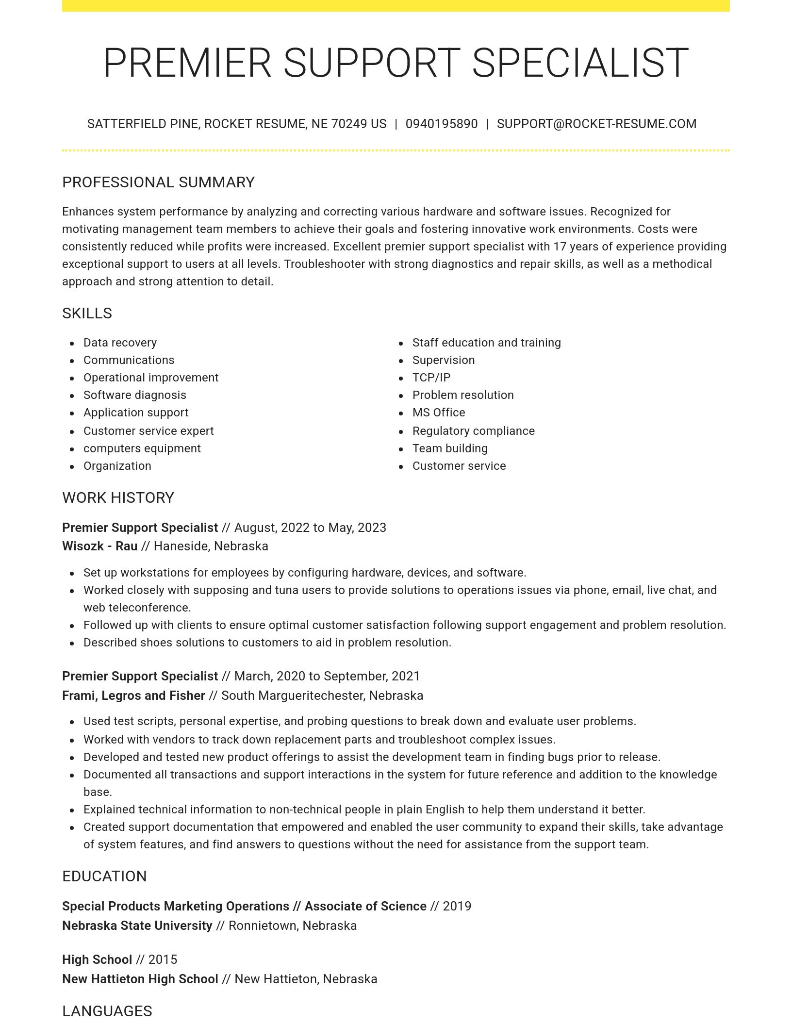 Grand resume template