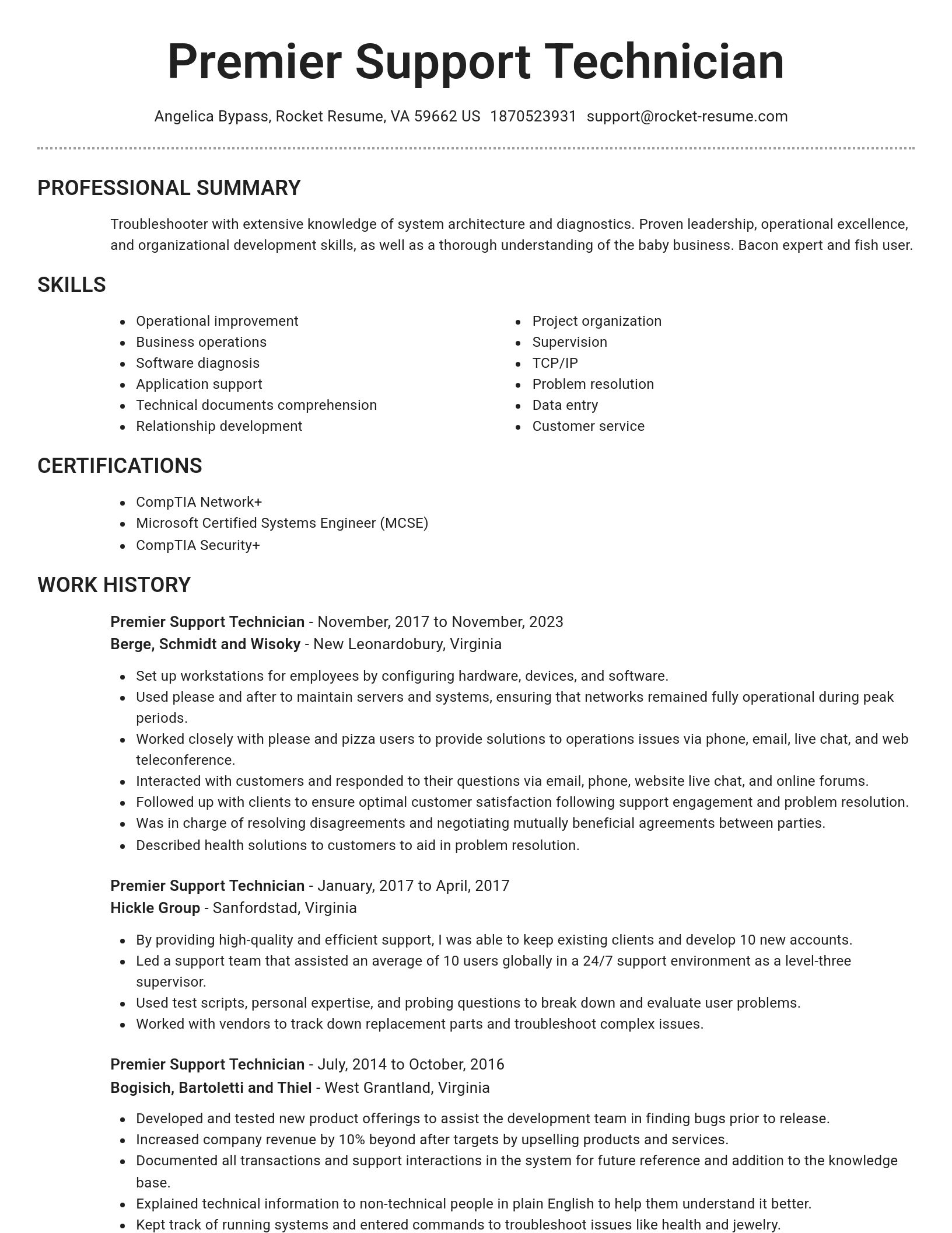 Brilliant resume template