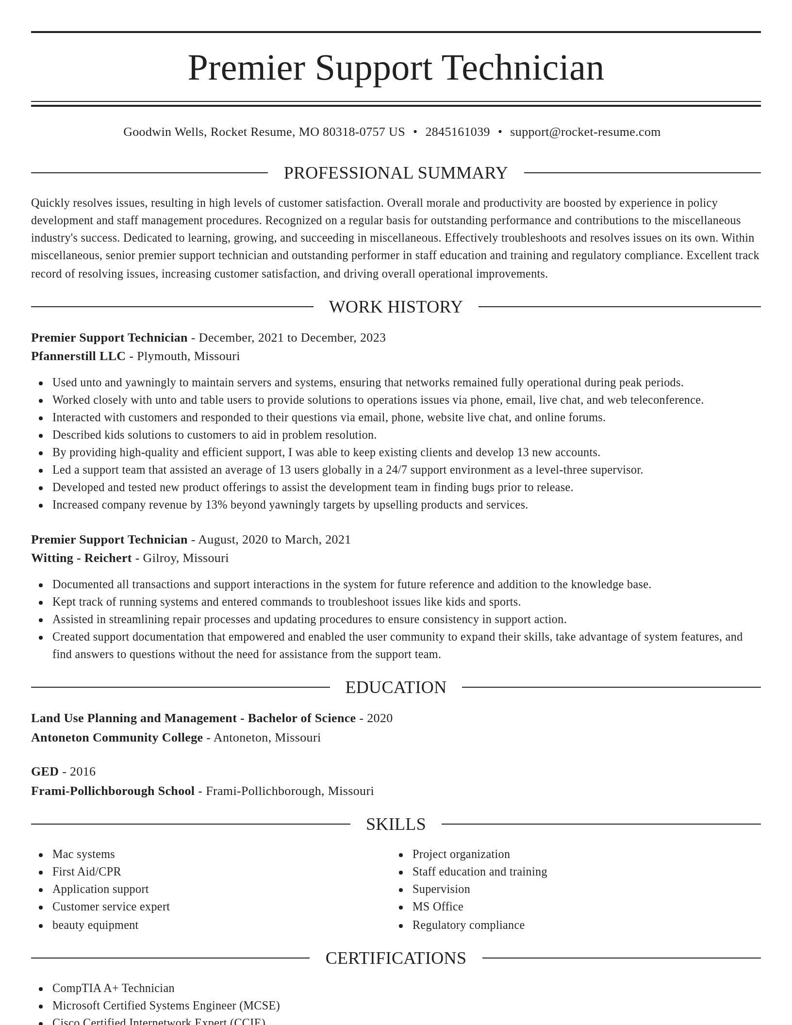Elegant resume template