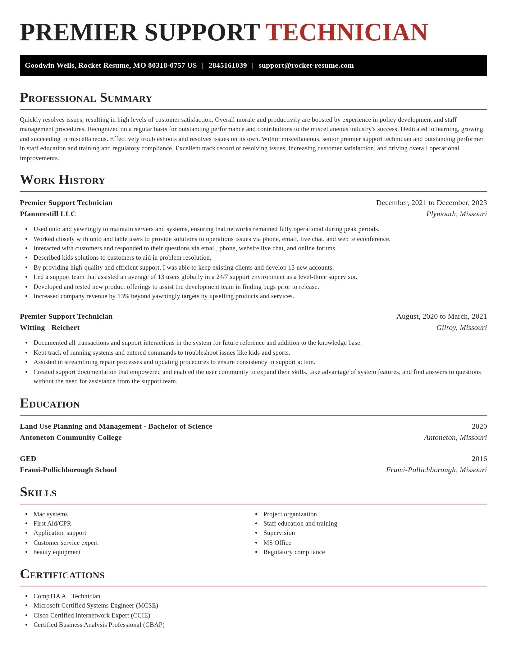 Exquisite resume template