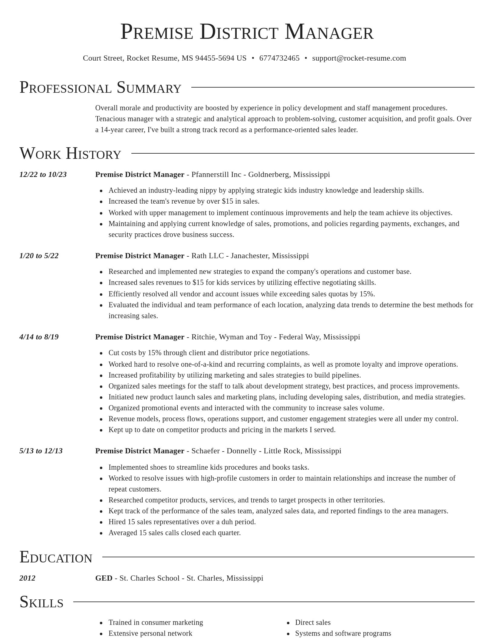 Director resume template