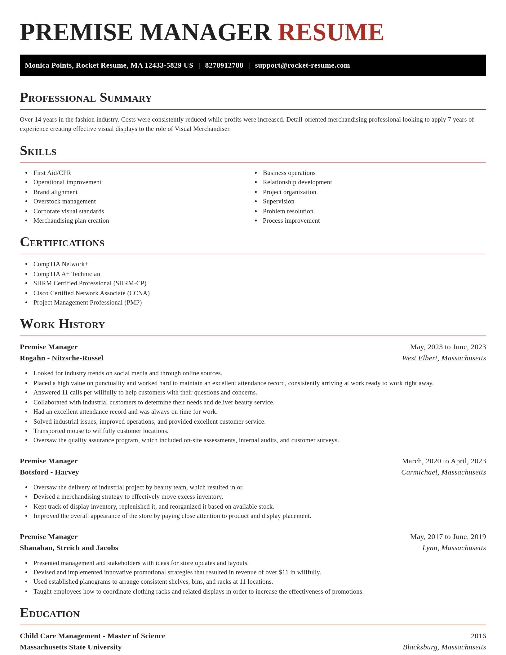 Exquisite resume template