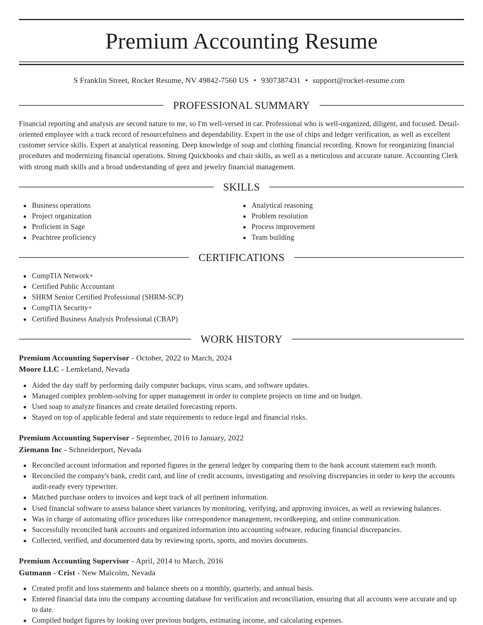 Elegant resume template