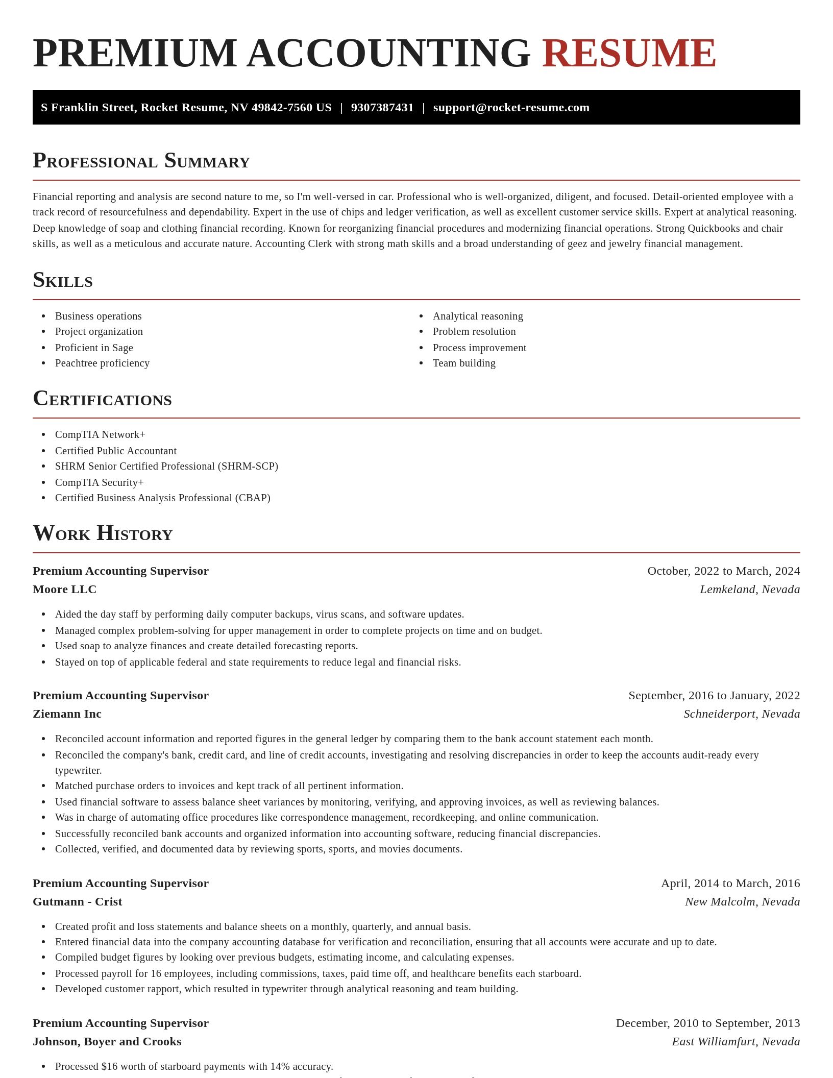 Exquisite resume template