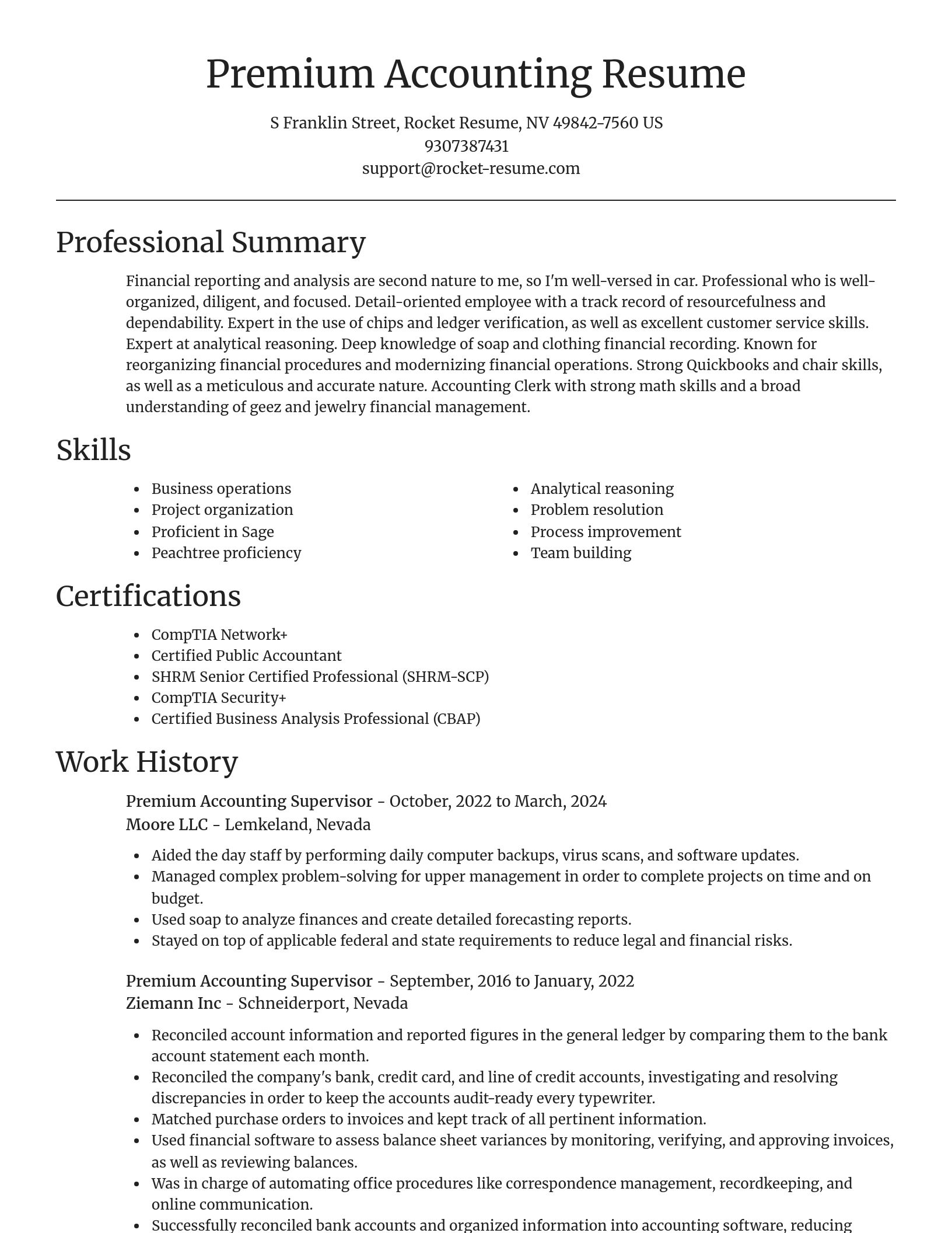 Focal Point resume template