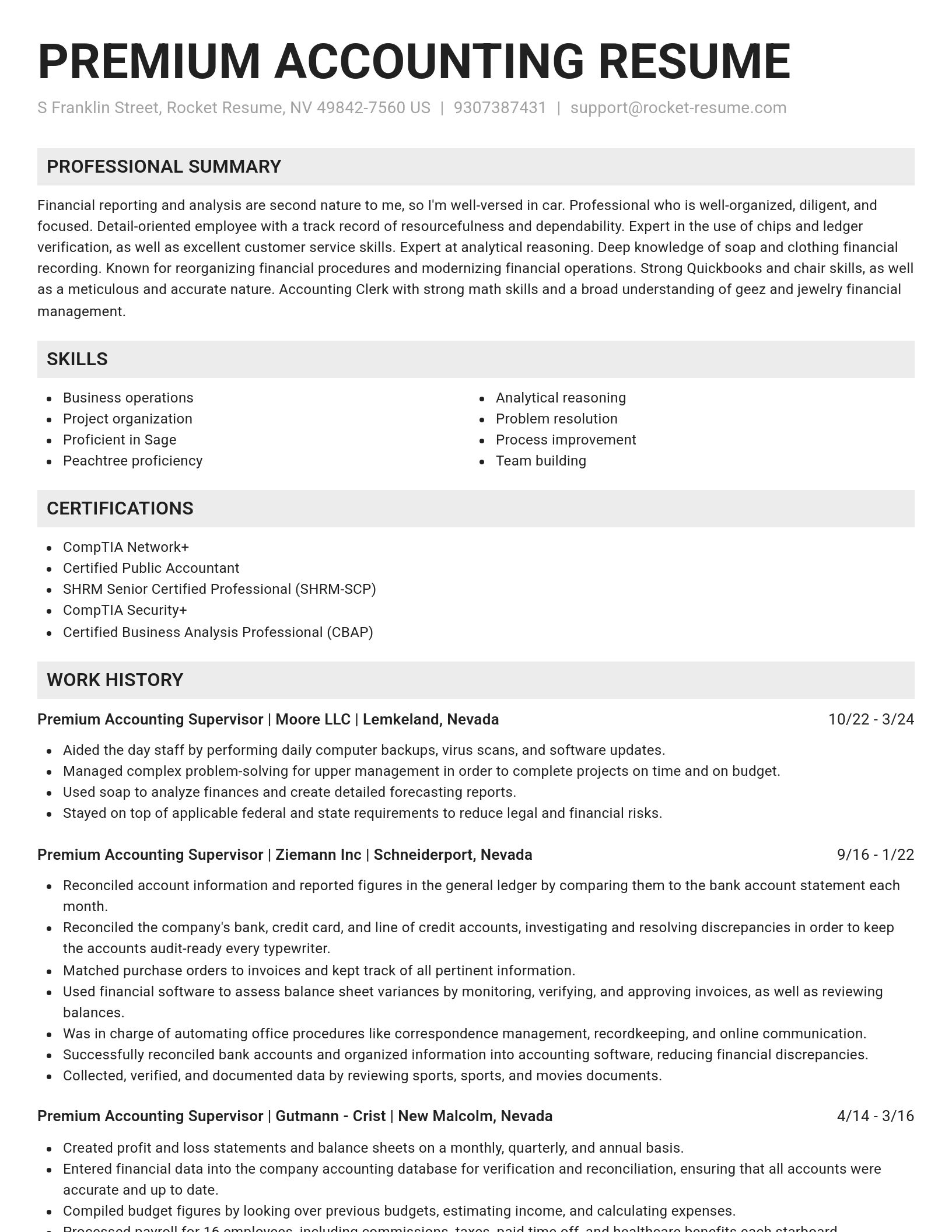 Genius resume template