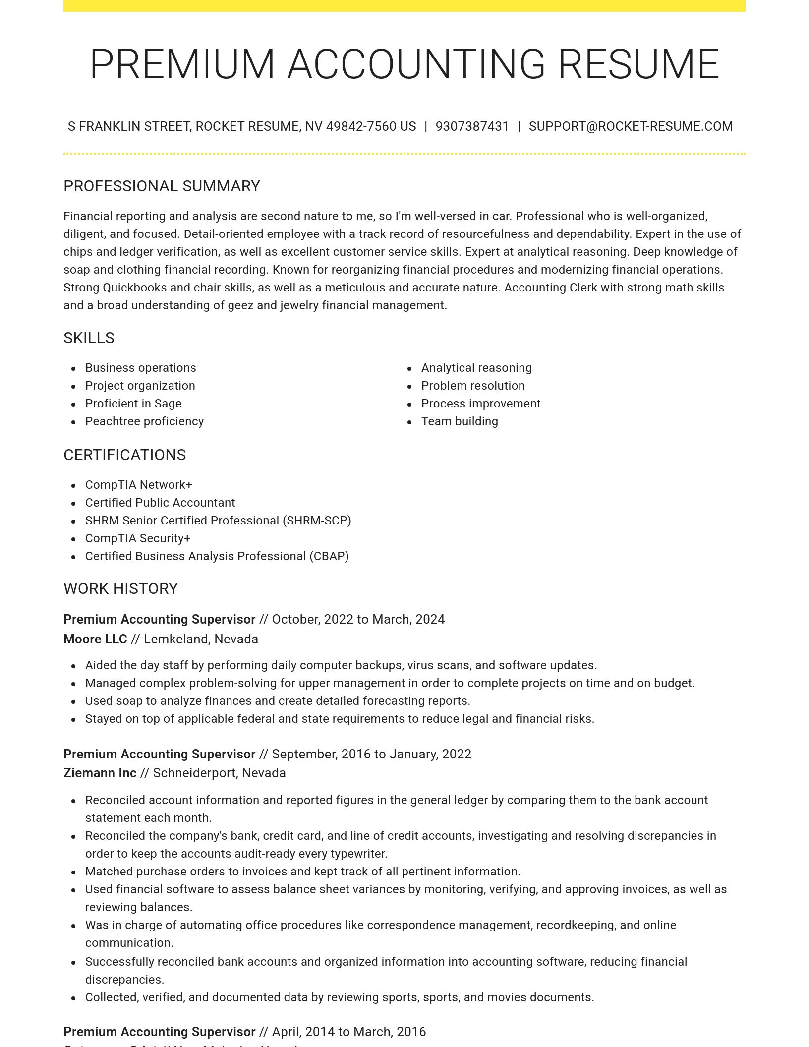 Grand resume template