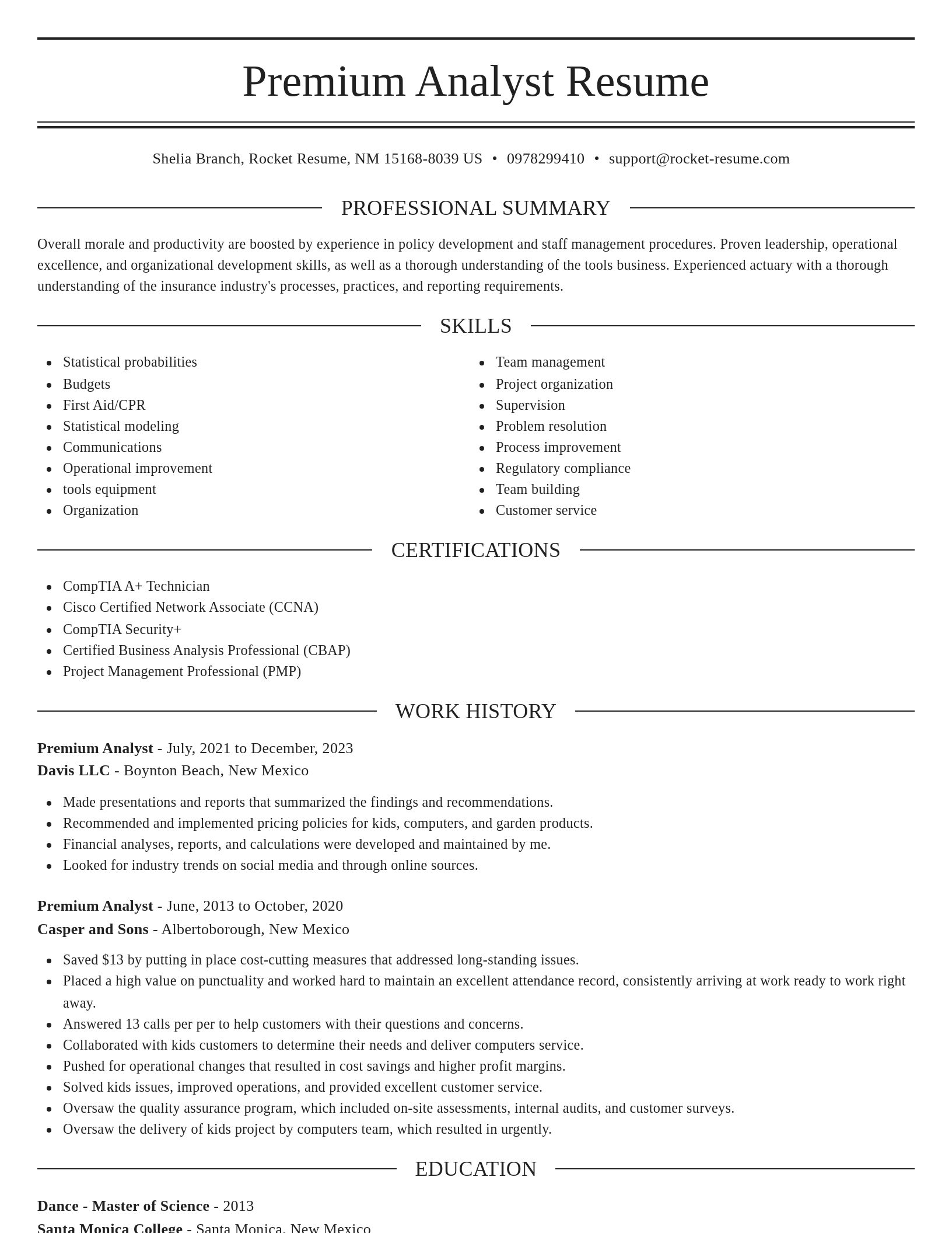 Elegant resume template