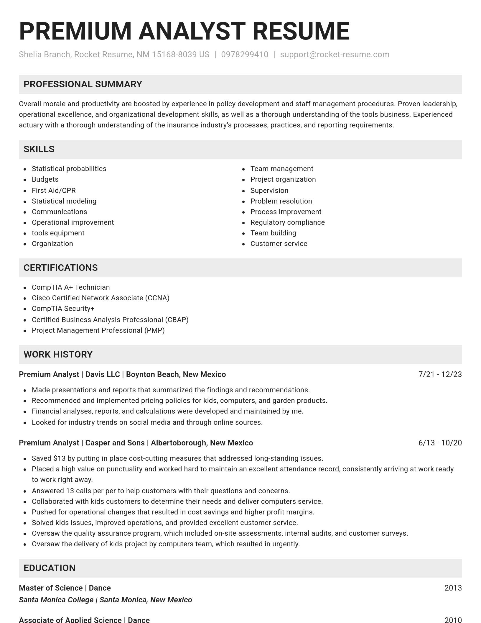 Genius resume template