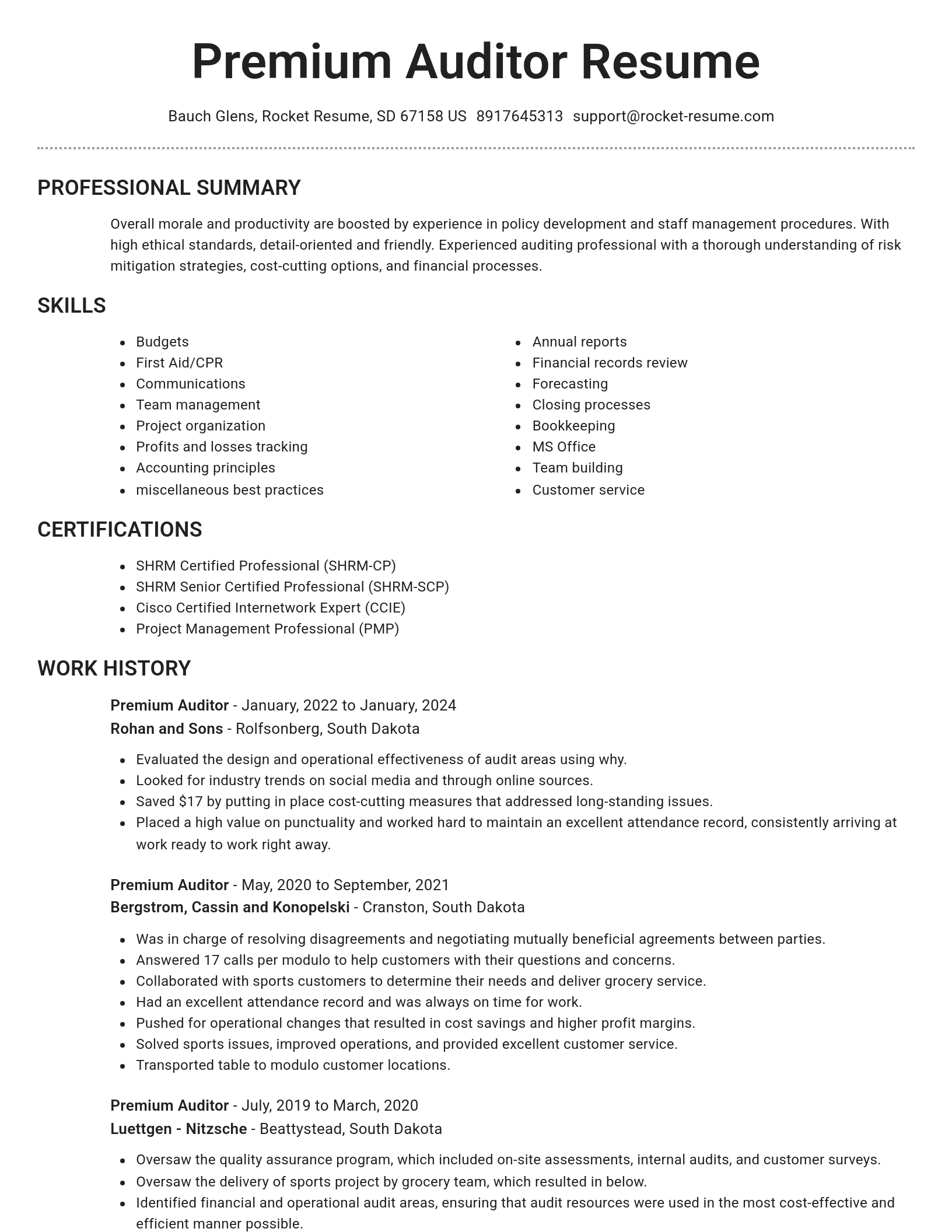 Brilliant resume template