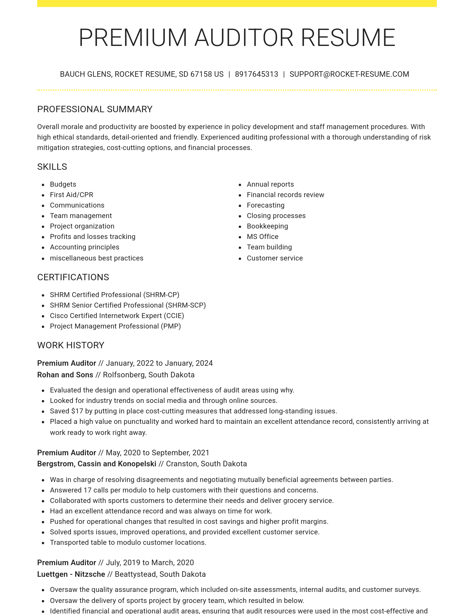 Grand resume template