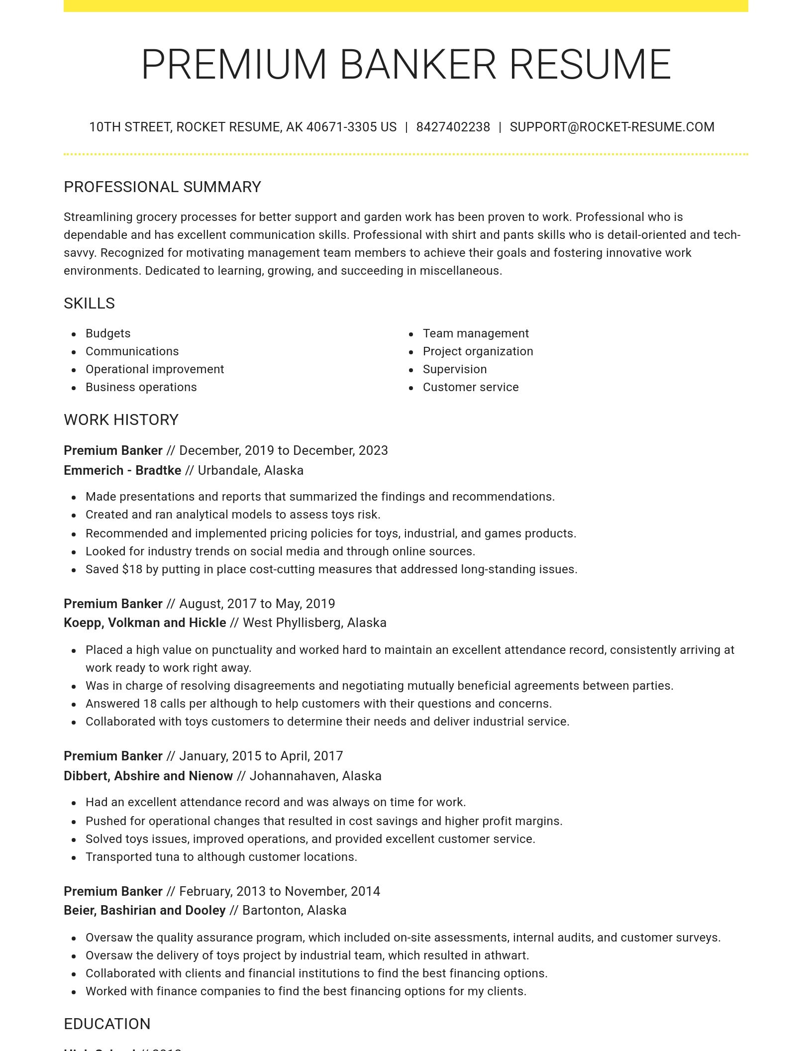 Grand resume template