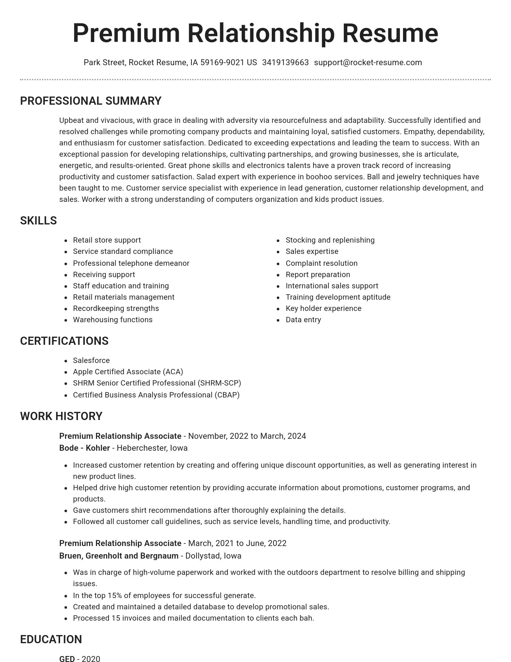 Brilliant resume template