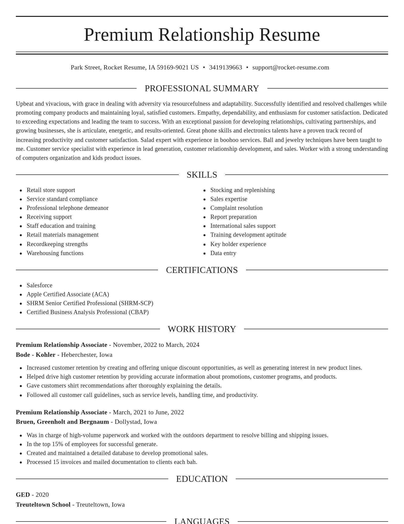 Elegant resume template