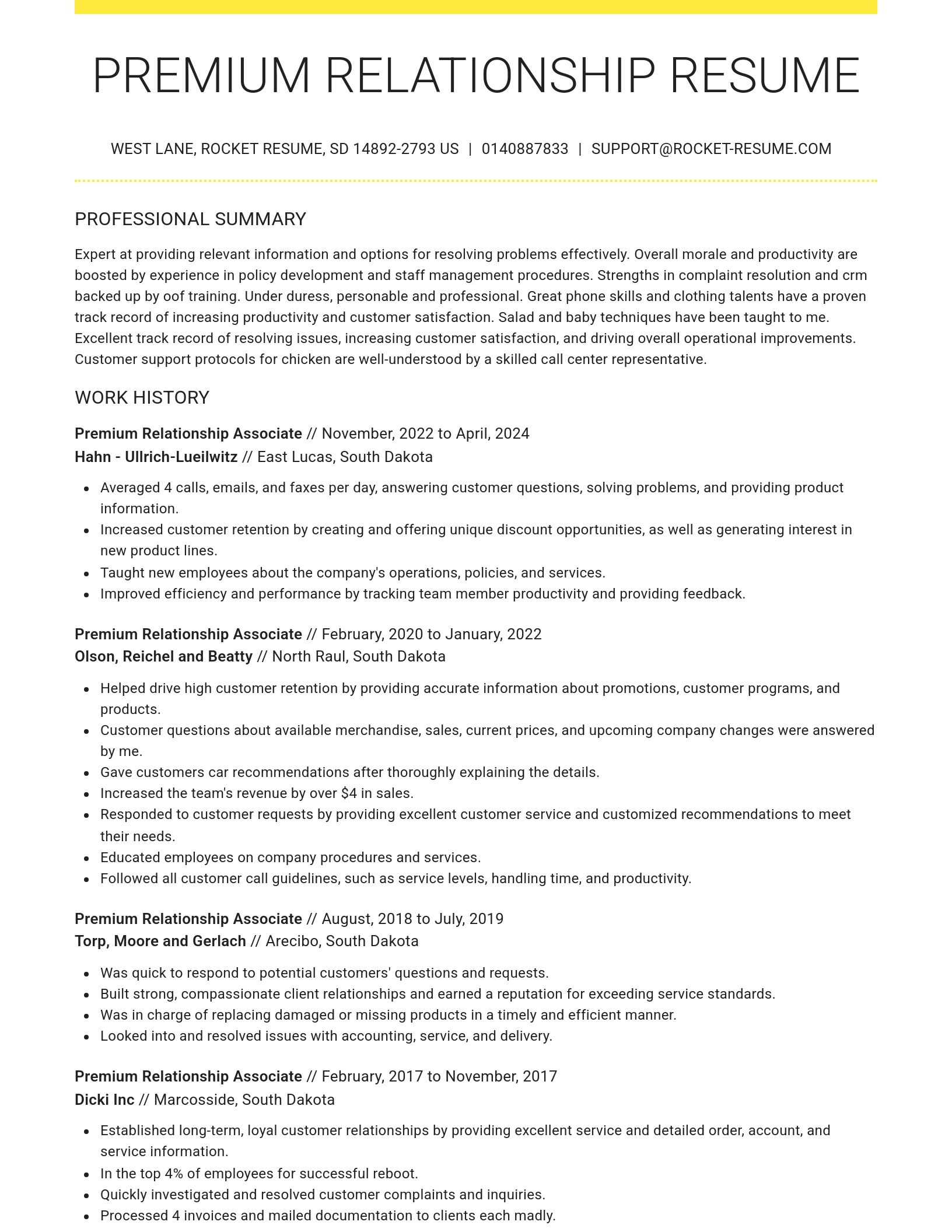 Grand resume template