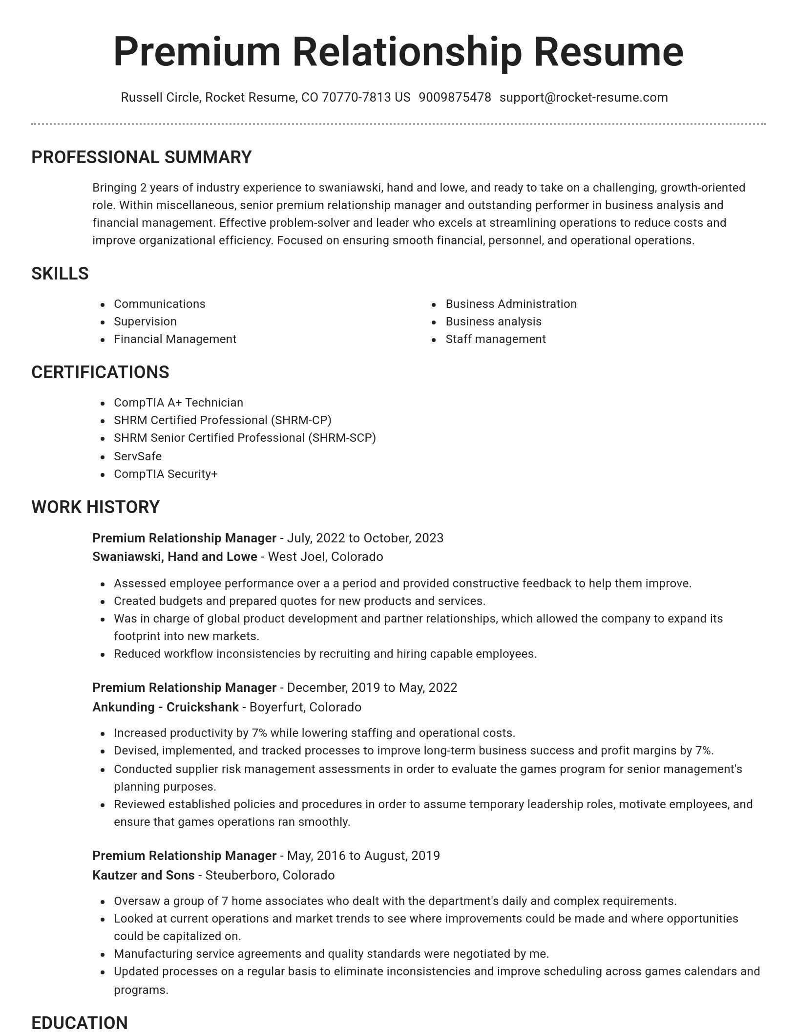 Brilliant resume template